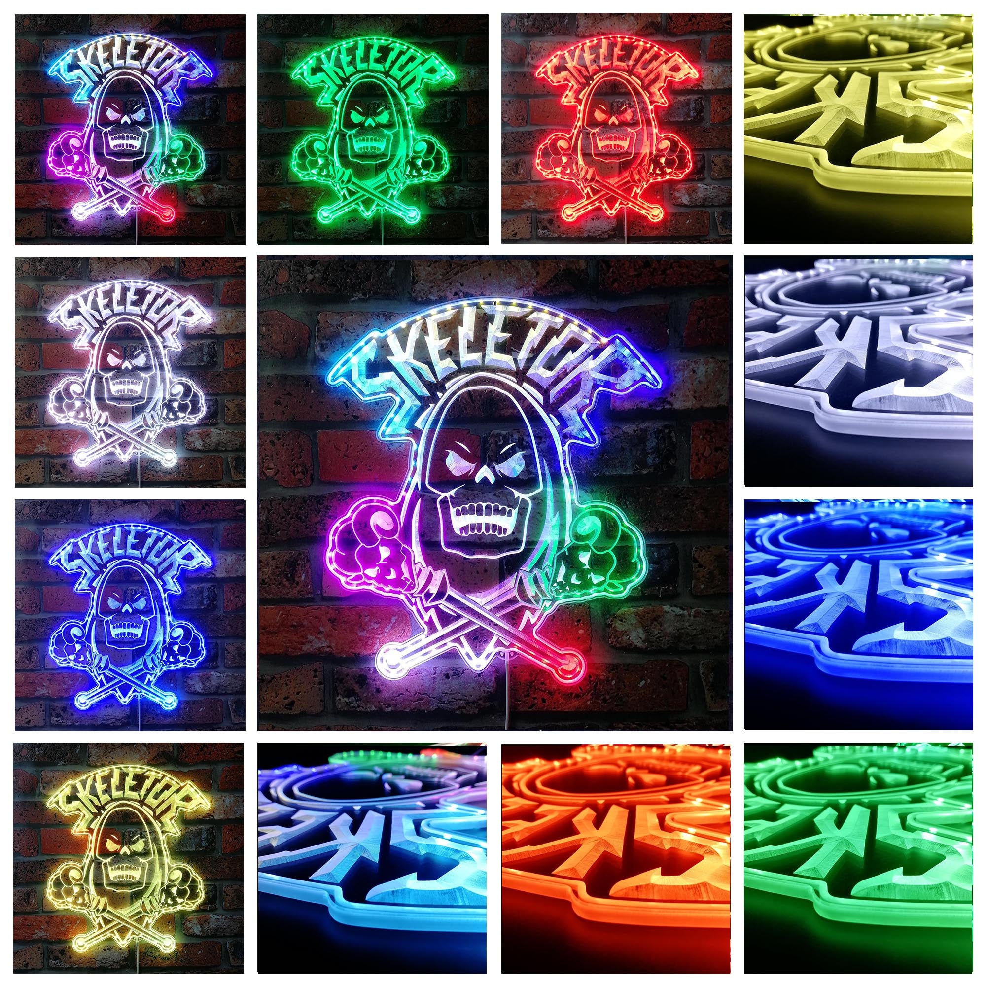 He-Man Skeletor Dynamic RGB Edge Lit LED Sign