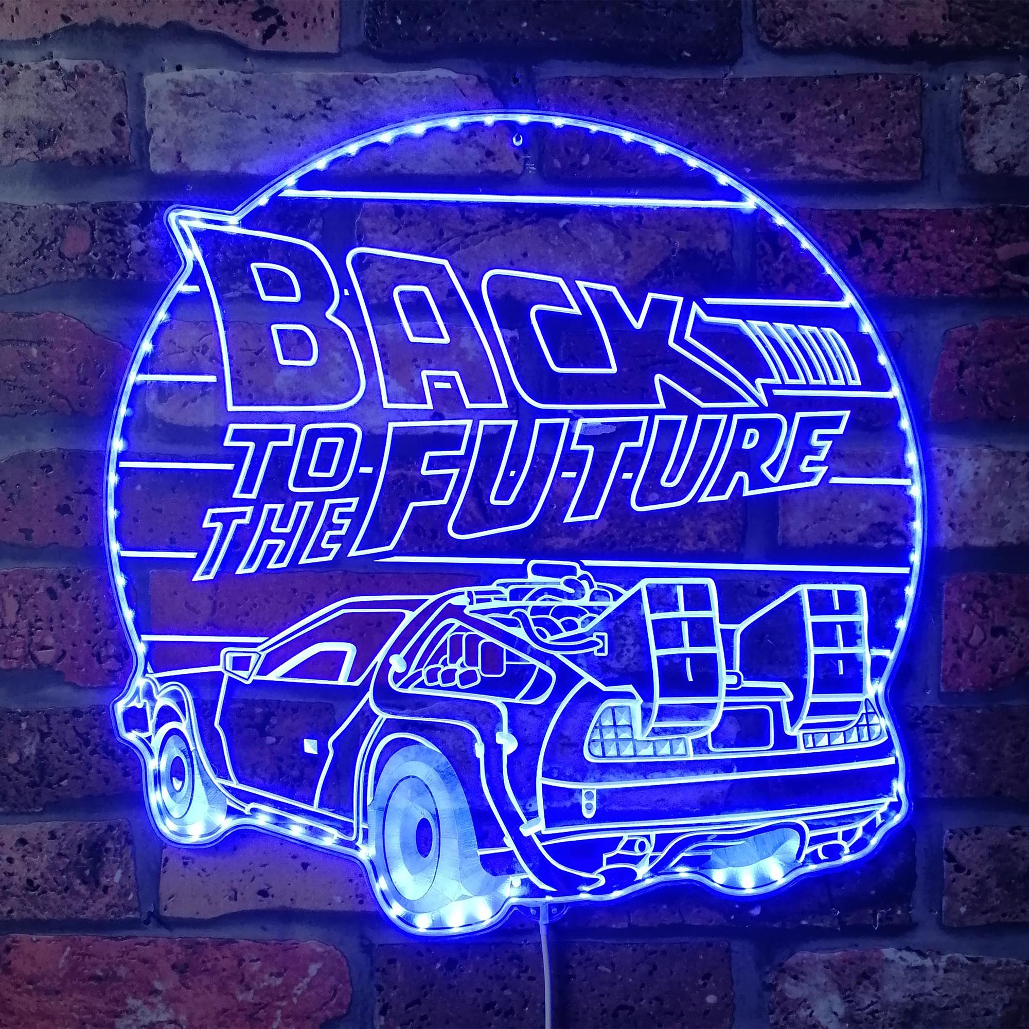 Back to the Future Dynamic RGB Edge Lit LED Sign