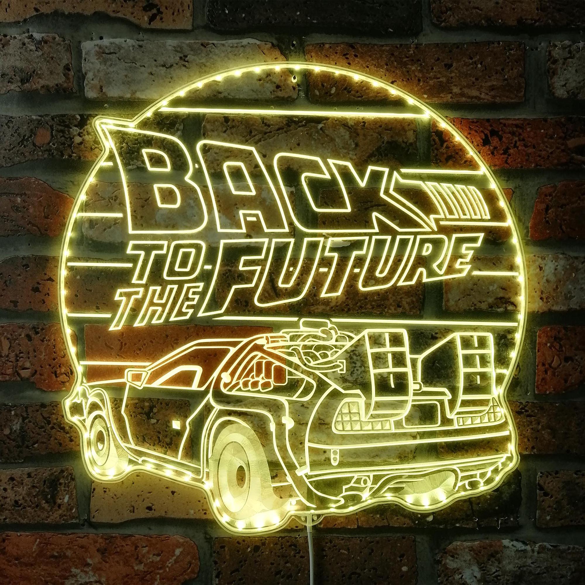 Back to the Future Dynamic RGB Edge Lit LED Sign