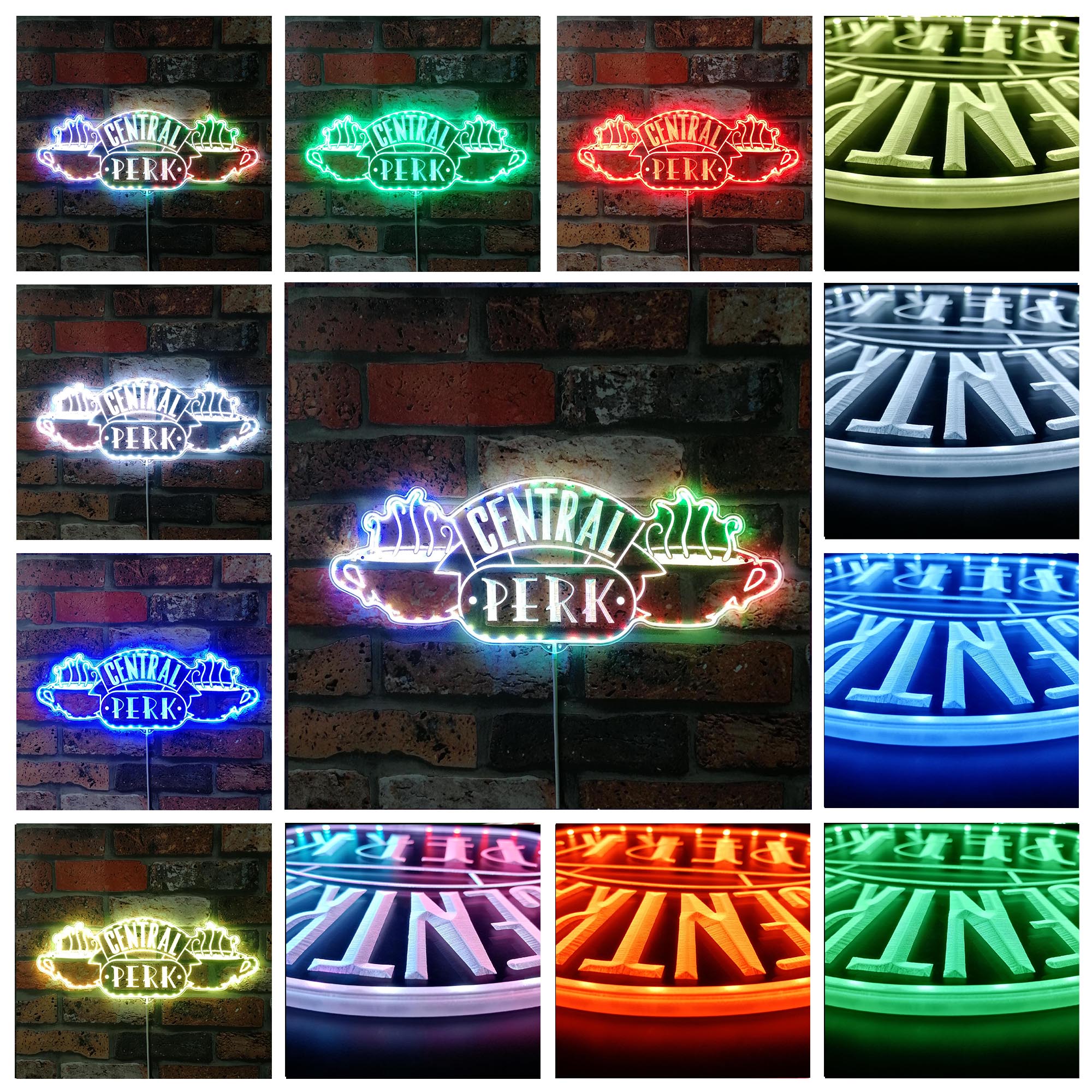 Central Perk Cafe Dynamic RGB Edge Lit LED Sign