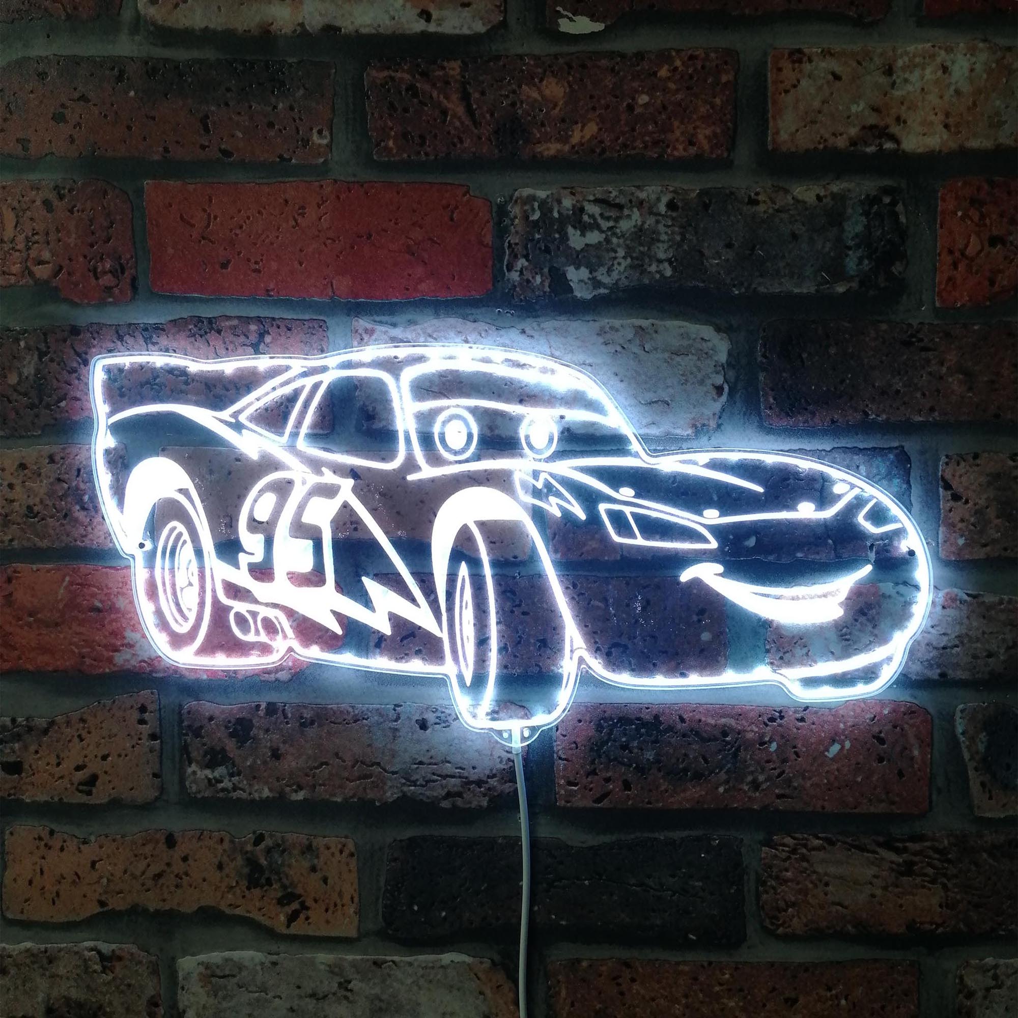 Lightning McQueen Dynamic RGB Edge Lit LED Sign