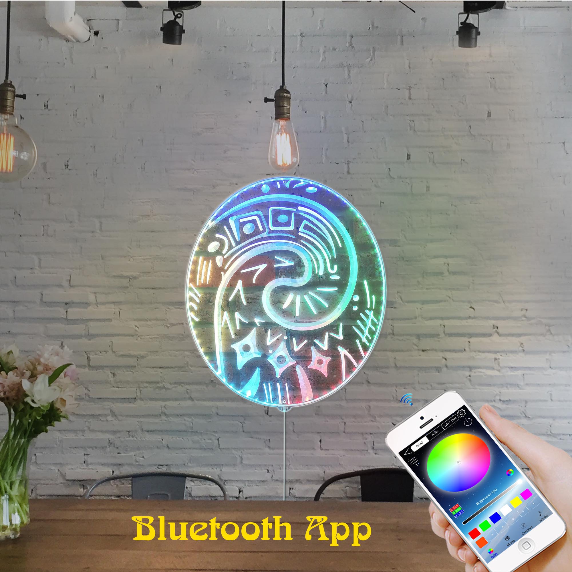 Moana Te Fiti Heart Dynamic RGB Edge Lit LED Sign