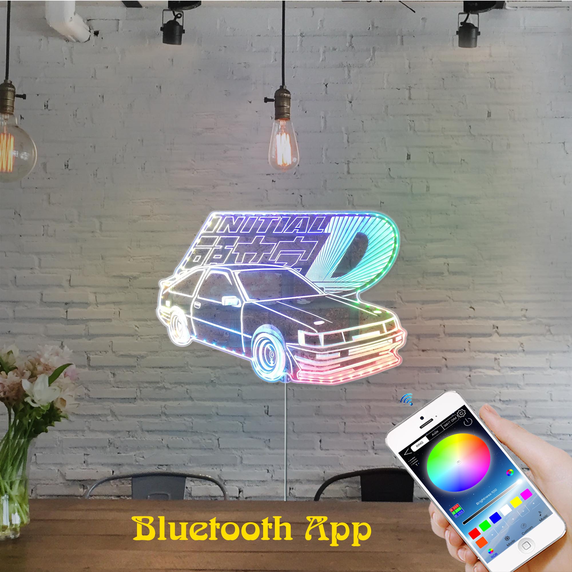 Initial D Toyota Dynamic RGB Edge Lit LED Sign