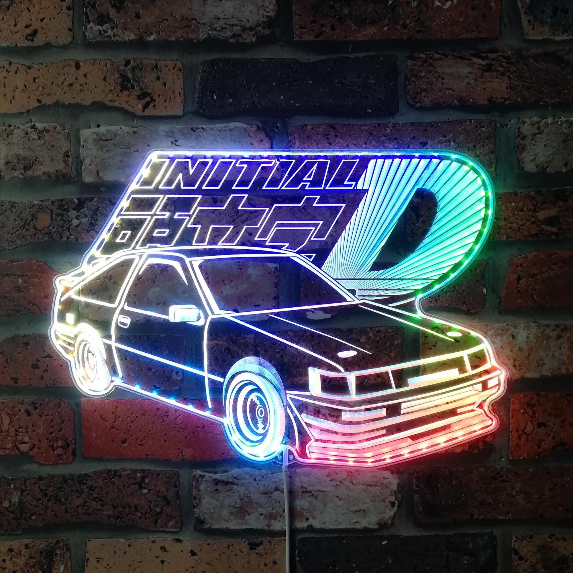 Inital D Dynamic RGB Edge Lit LED Sign