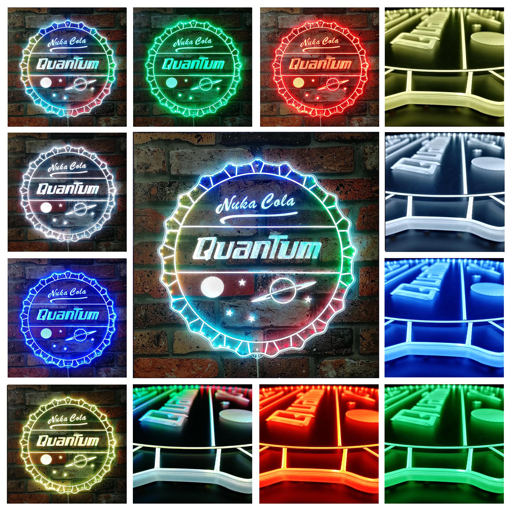 Nuka Cola Quantum Dynamic RGB Edge Lit LED Sign