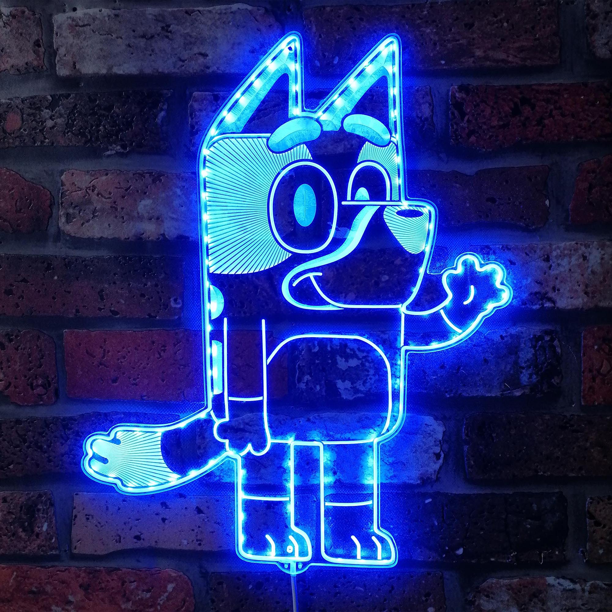 Bluey Heeler Dynamic RGB Edge Lit LED Sign