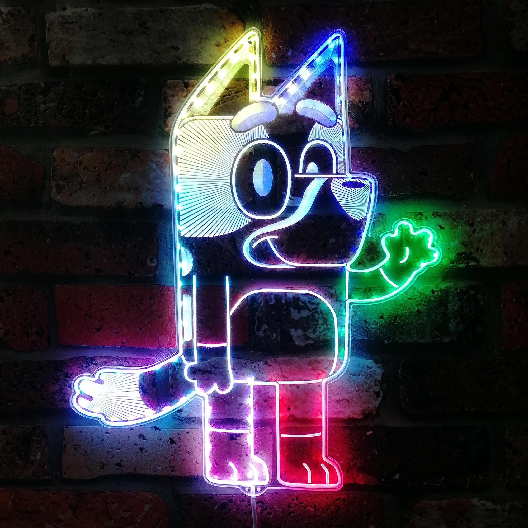 Bluey Heeler Dynamic RGB Edge Lit LED Sign