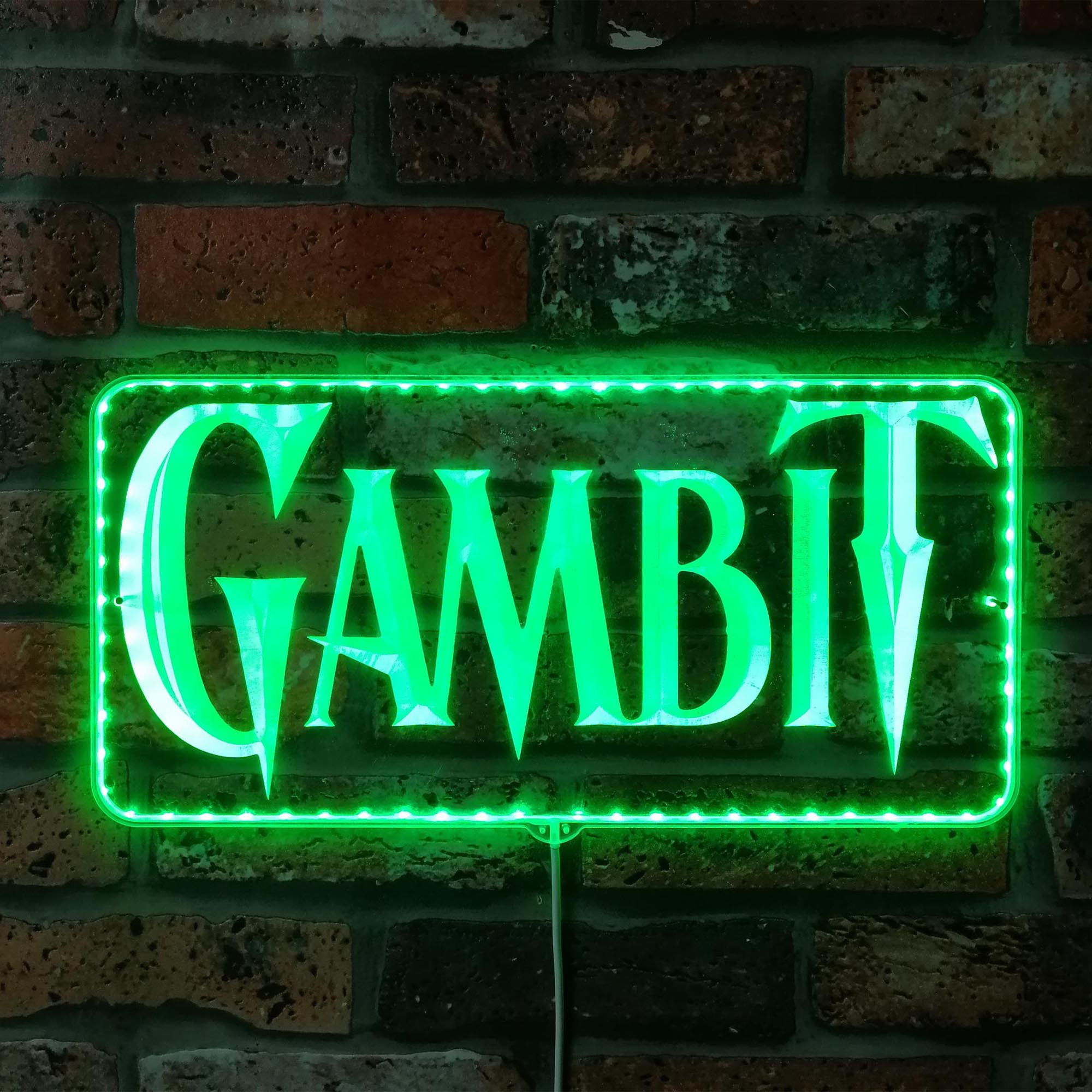 Gambit Marvel Remy LeBeau Dynamic RGB Edge Lit LED Sign