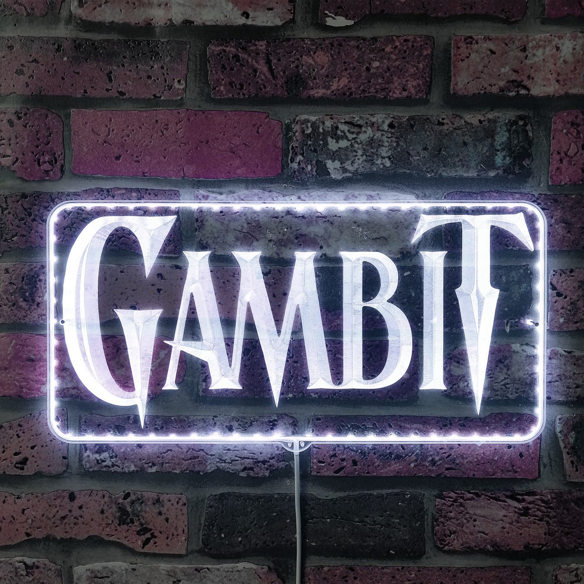 Gambit Marvel Remy LeBeau Dynamic RGB Edge Lit LED Sign