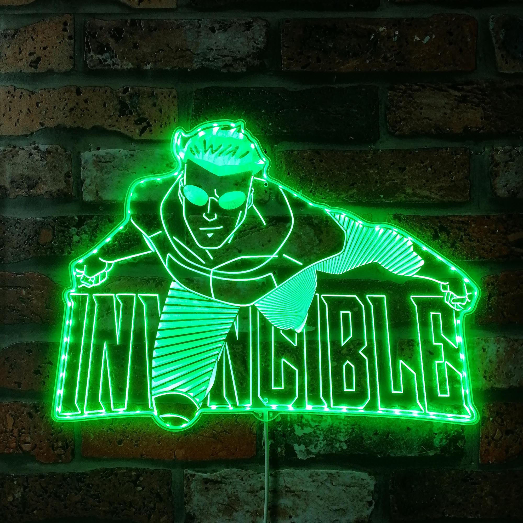 Invincible Dynamic RGB Edge Lit LED Sign