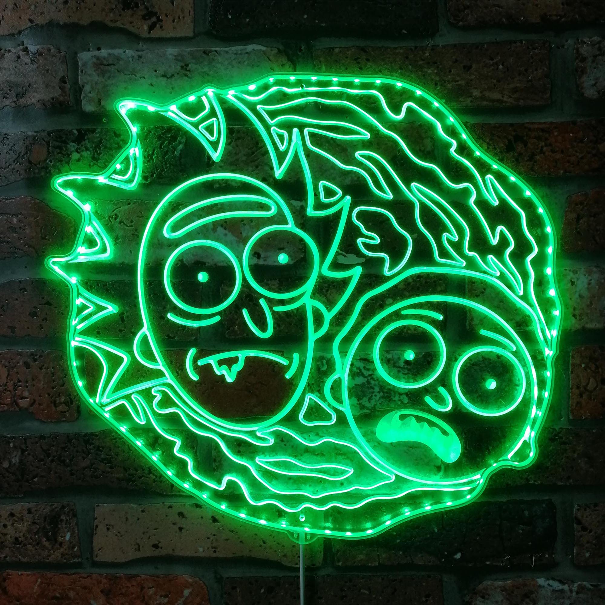 Rick and Morty Dynamic RGB Edge Lit LED Sign