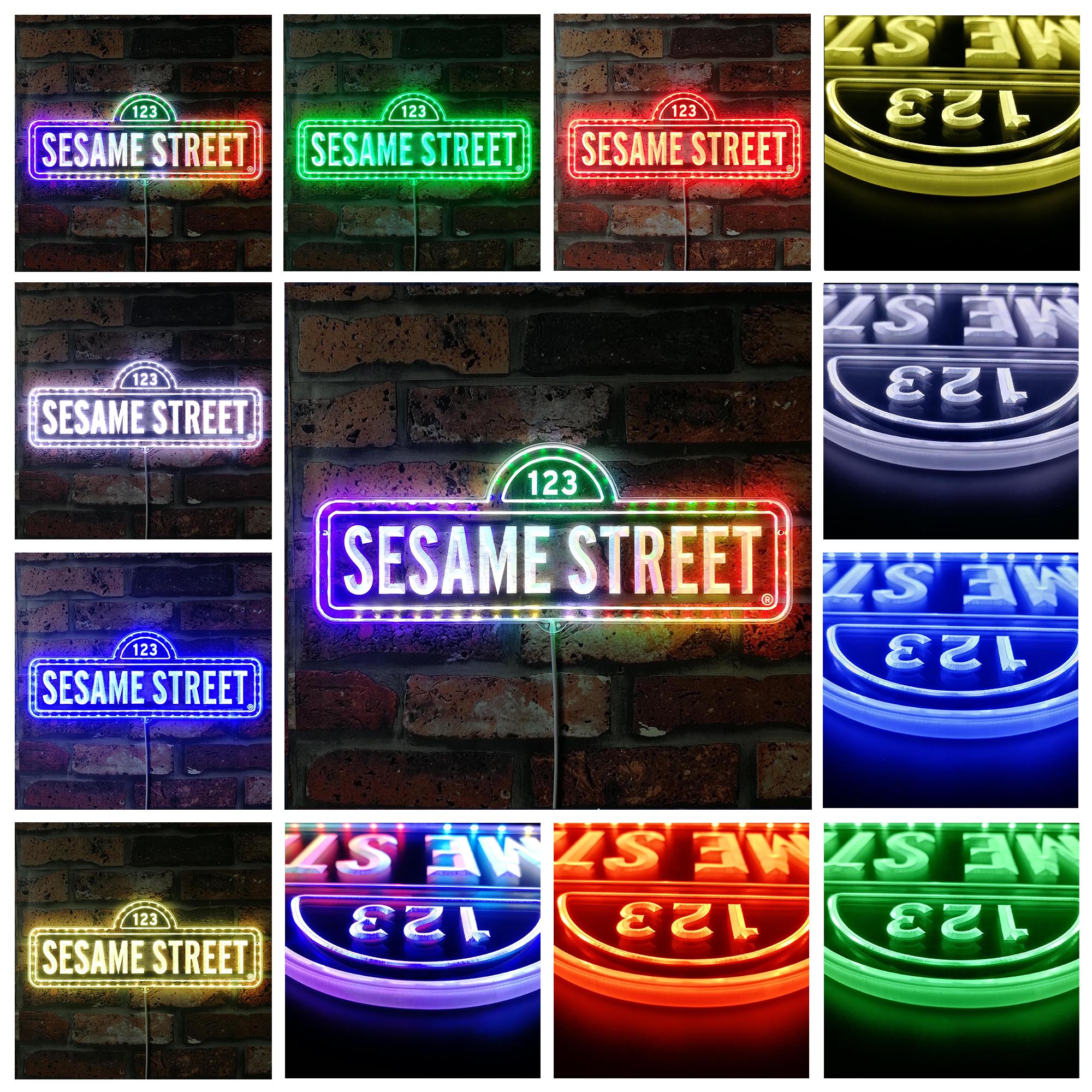 Sesame Street Dynamic RGB Edge Lit LED Sign