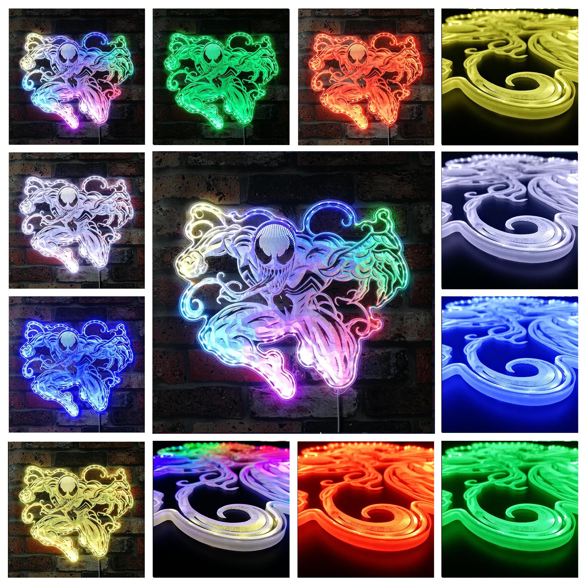 Venom Marvels Dynamic RGB Edge Lit LED Sign