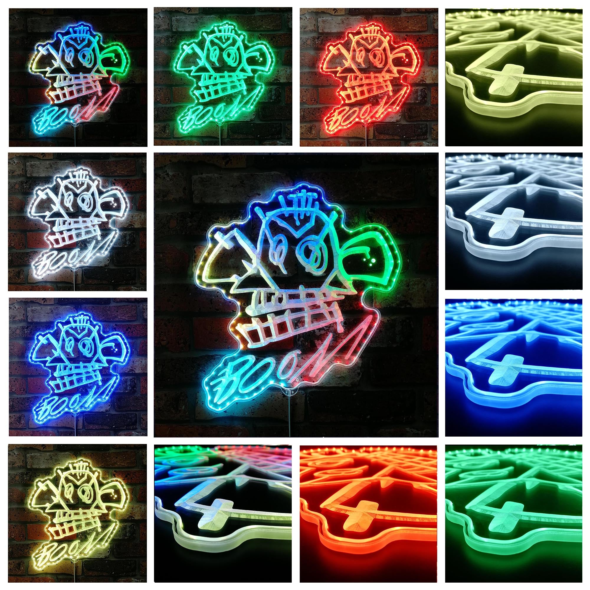 Jinx Monkey Graffity Neon Dynamic RGB Edge Lit LED Sign