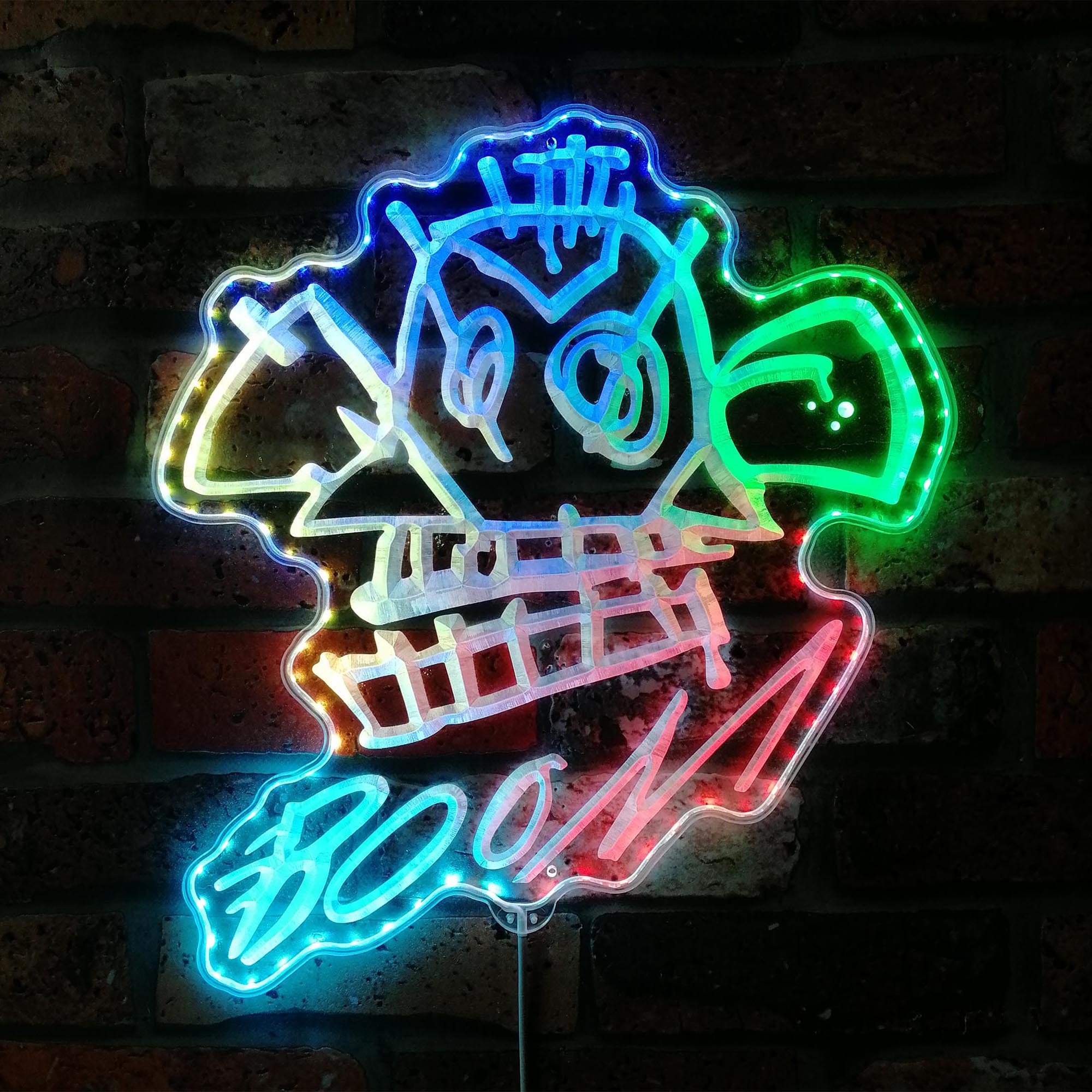 Jinx Monkey Graffity Neon Dynamic RGB Edge Lit LED Sign
