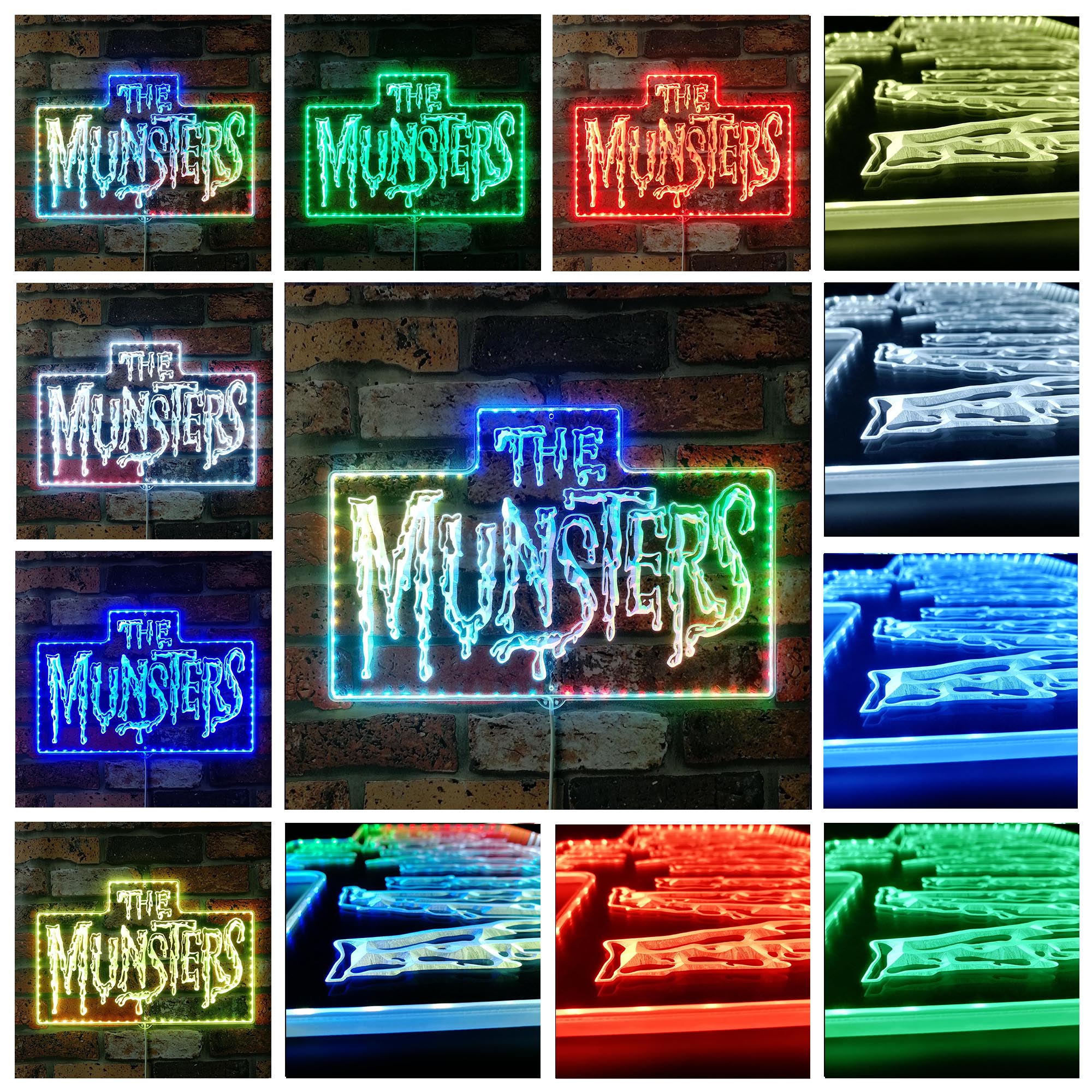 The Munsters Dynamic RGB Edge Lit LED Sign