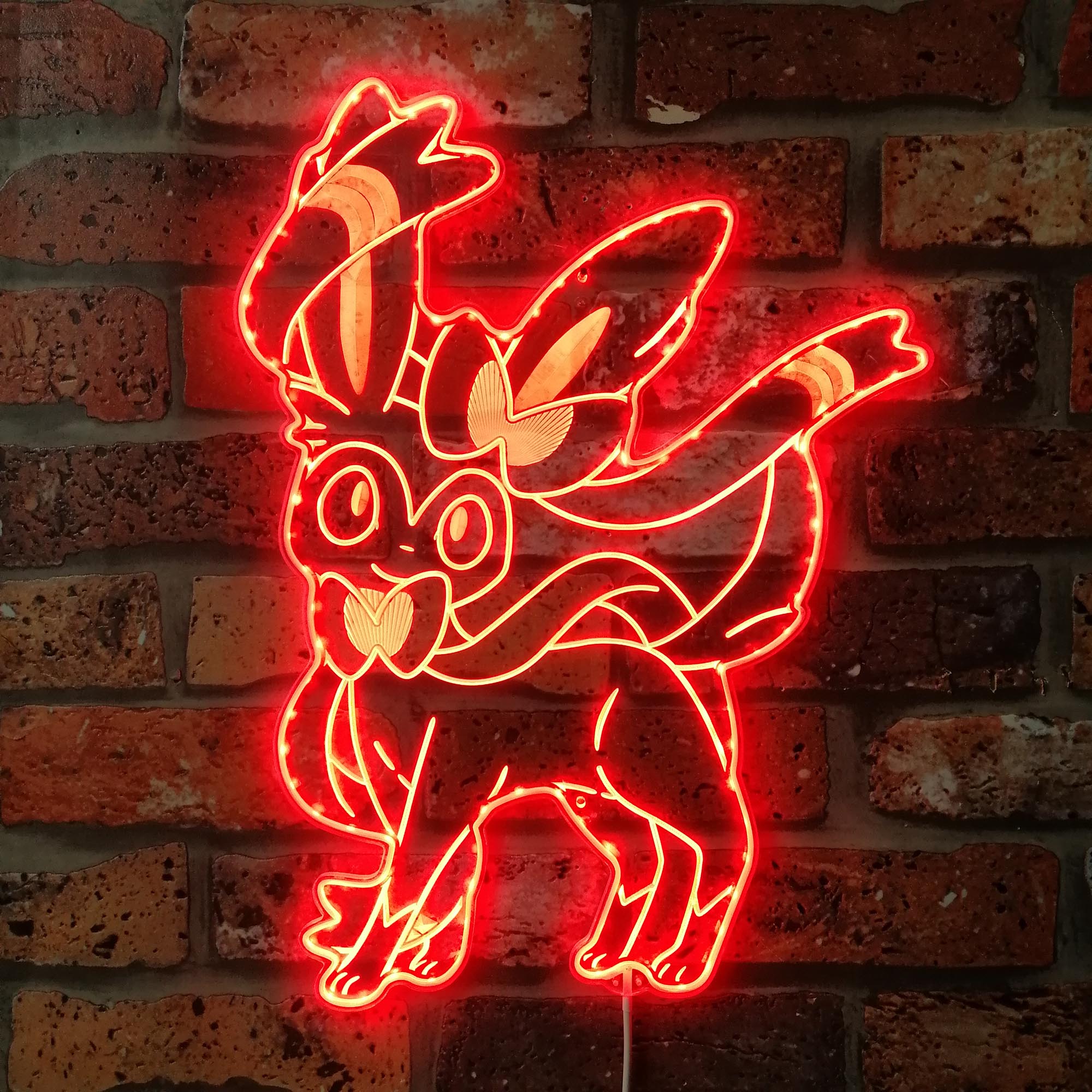 Sylveon Pokemon Dynamic RGB Edge Lit LED Sign