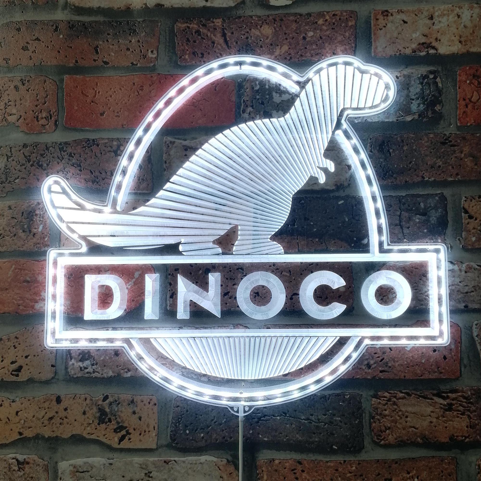Dinoco Gas Company Dynamic RGB Edge Lit LED Sign