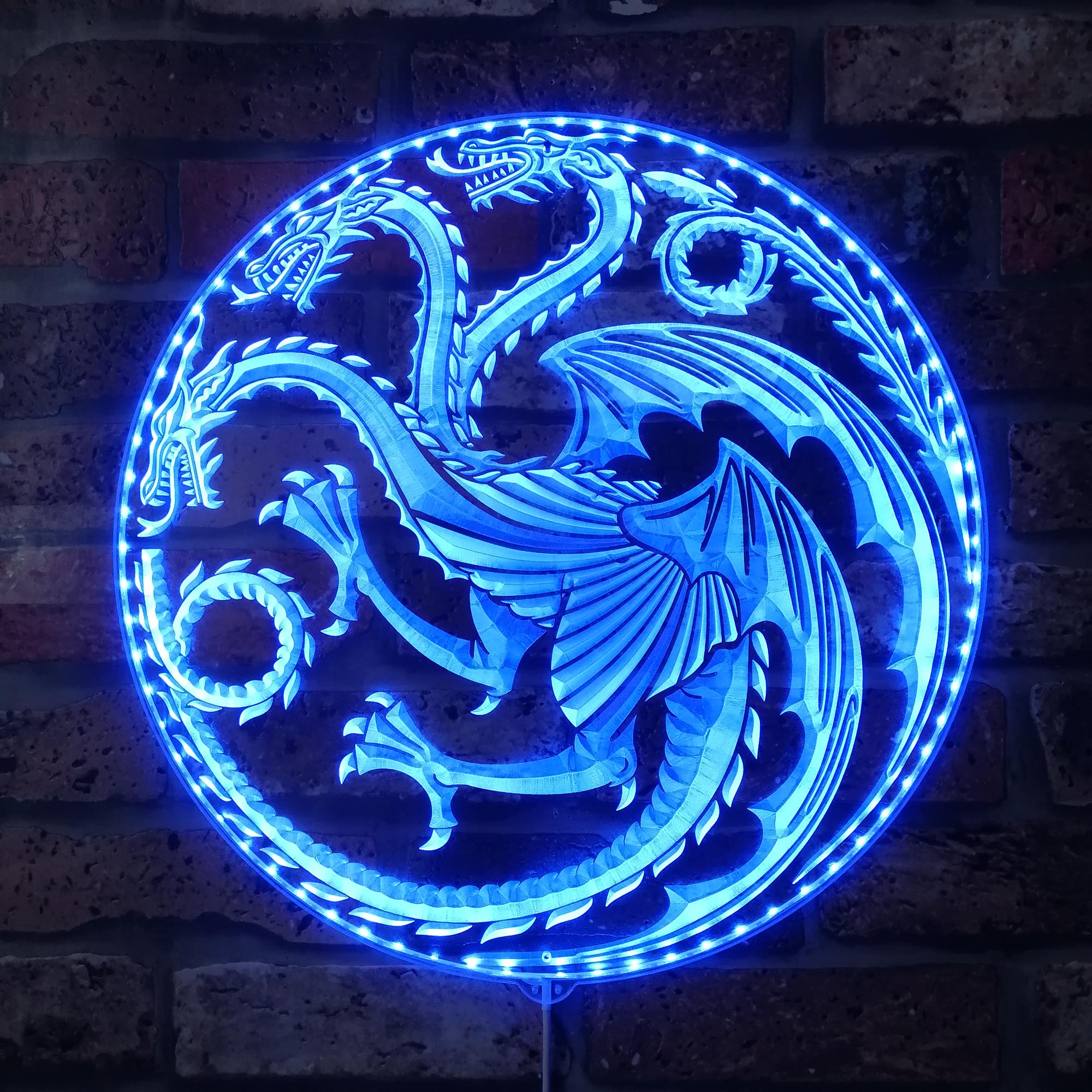 House of The Dragon Dynamic RGB Edge Lit LED Sign