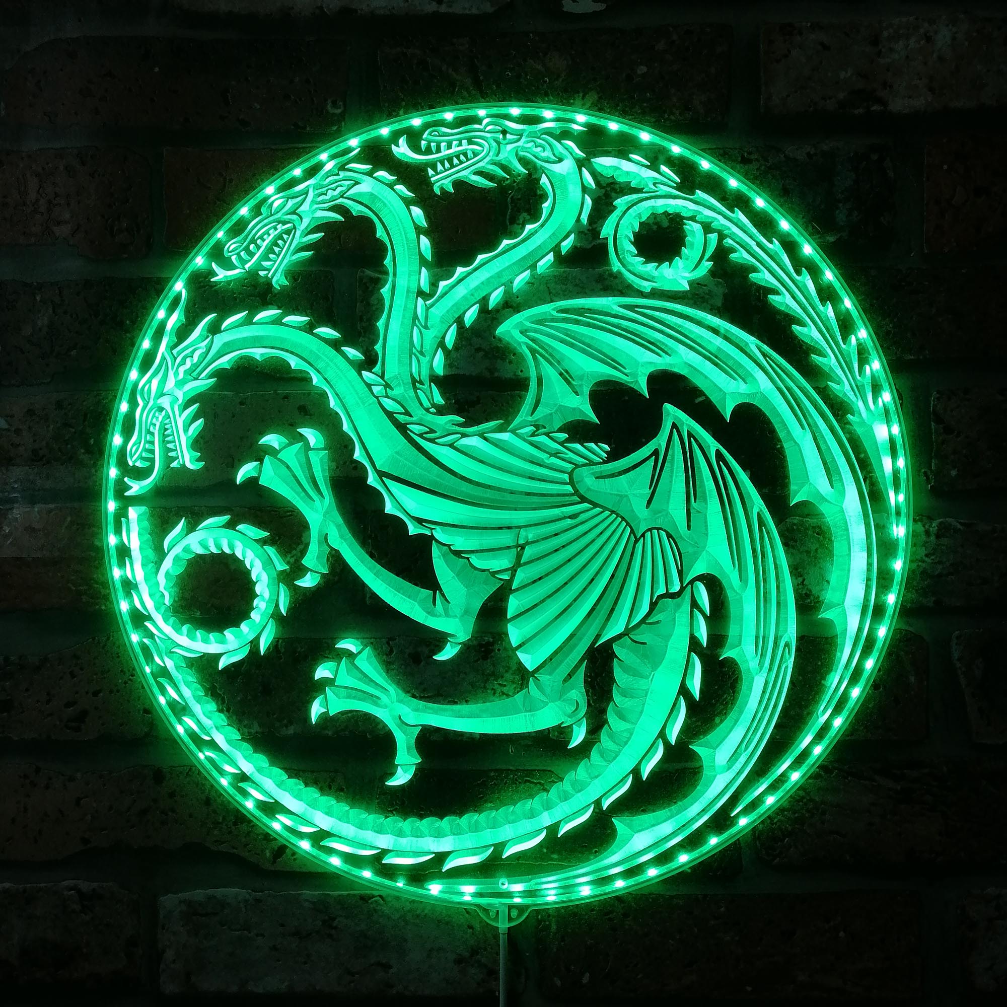 House of The Dragon Dynamic RGB Edge Lit LED Sign