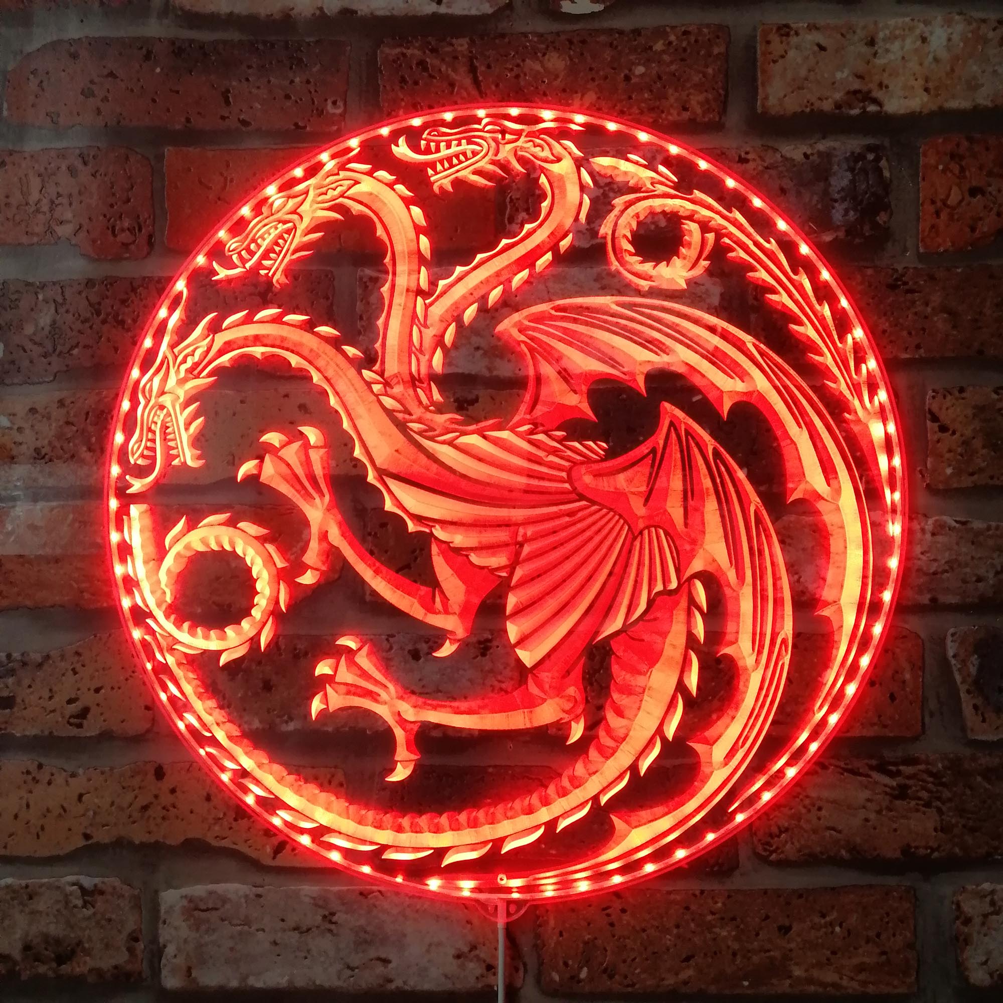 House of The Dragon Dynamic RGB Edge Lit LED Sign