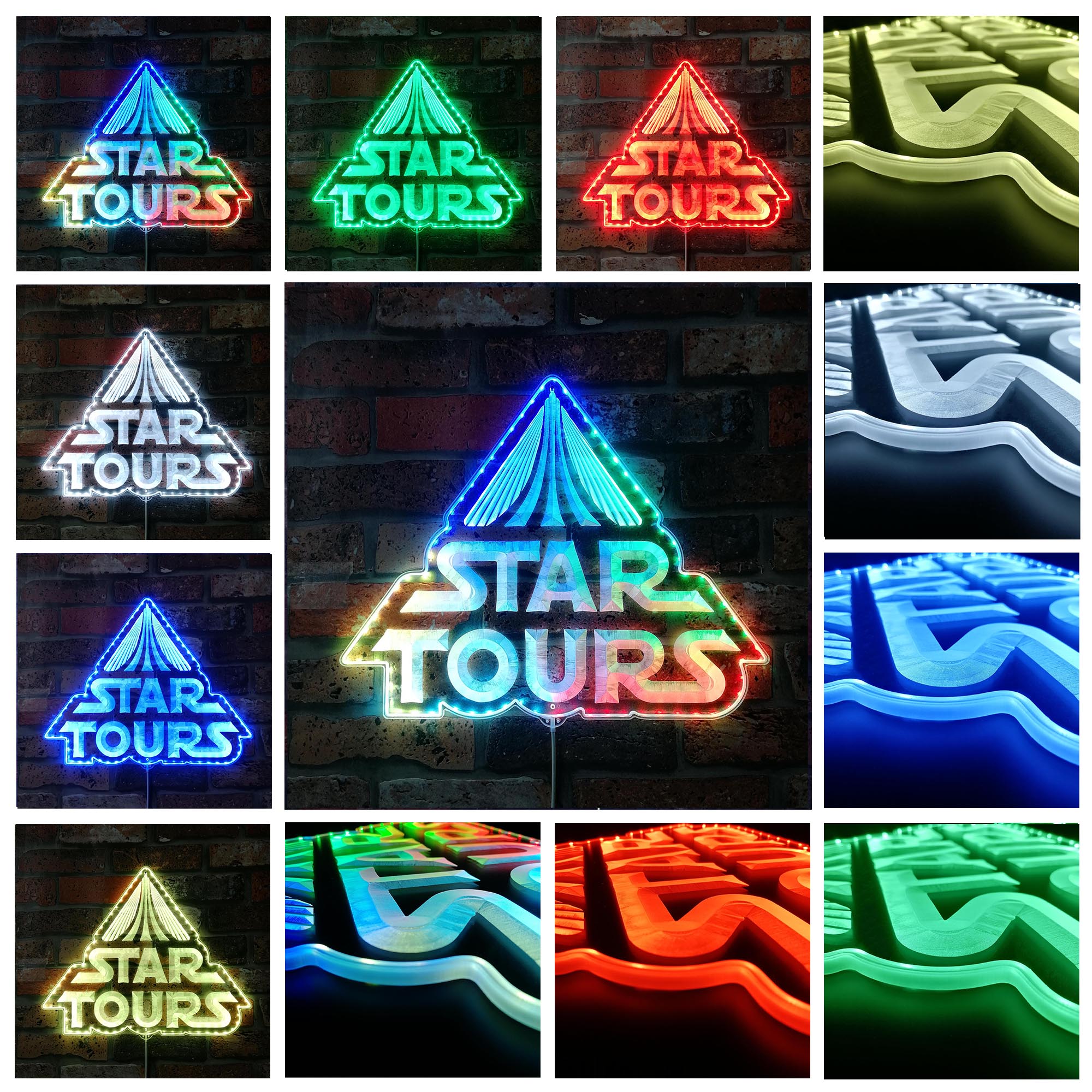 Star Tours Dynamic RGB Edge Lit LED Sign