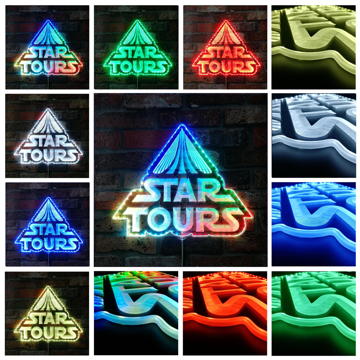 Star Tours Dynamic RGB Edge Lit LED Sign PROLEDSIGN