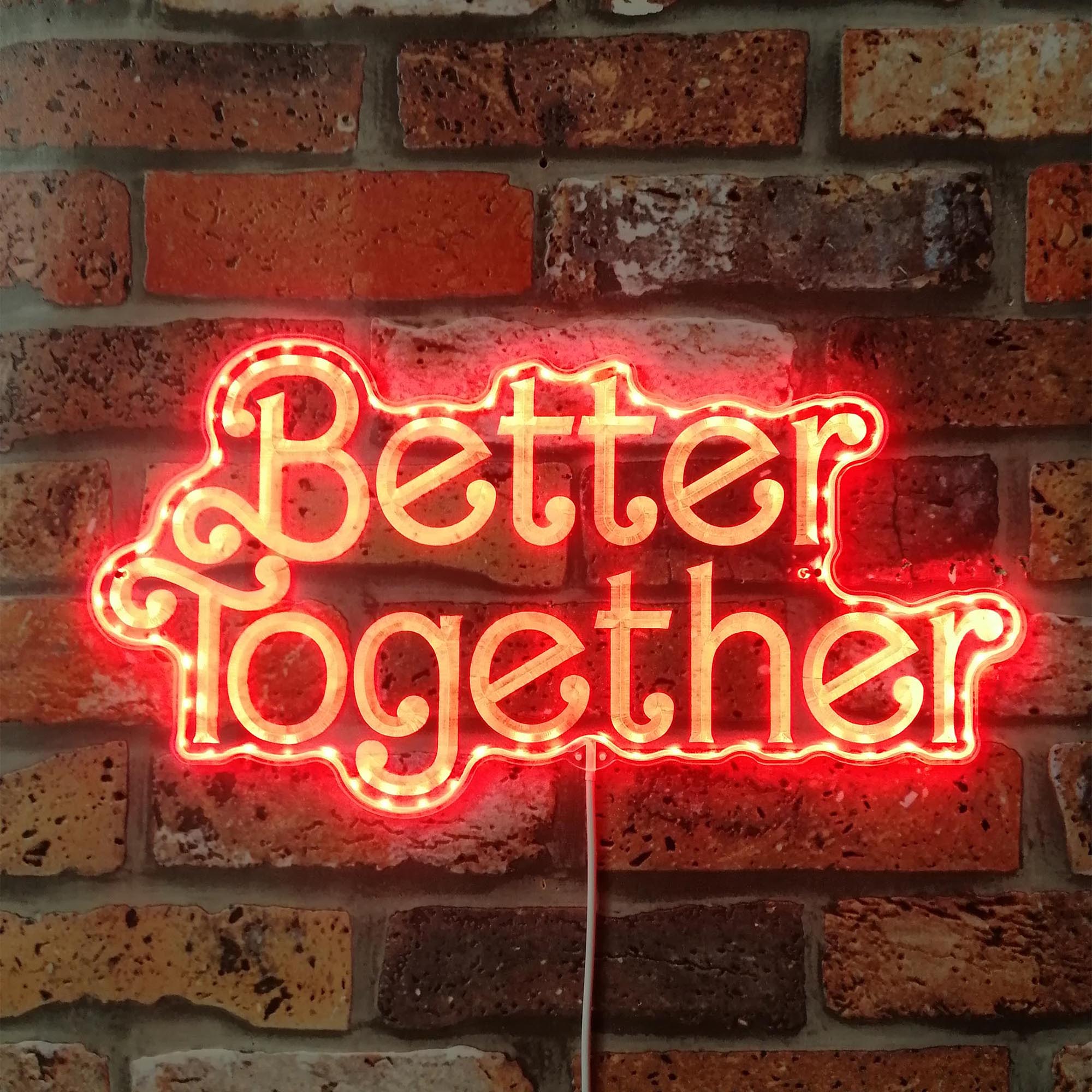 Better Together Wedding Dynamic RGB Edge Lit LED Sign