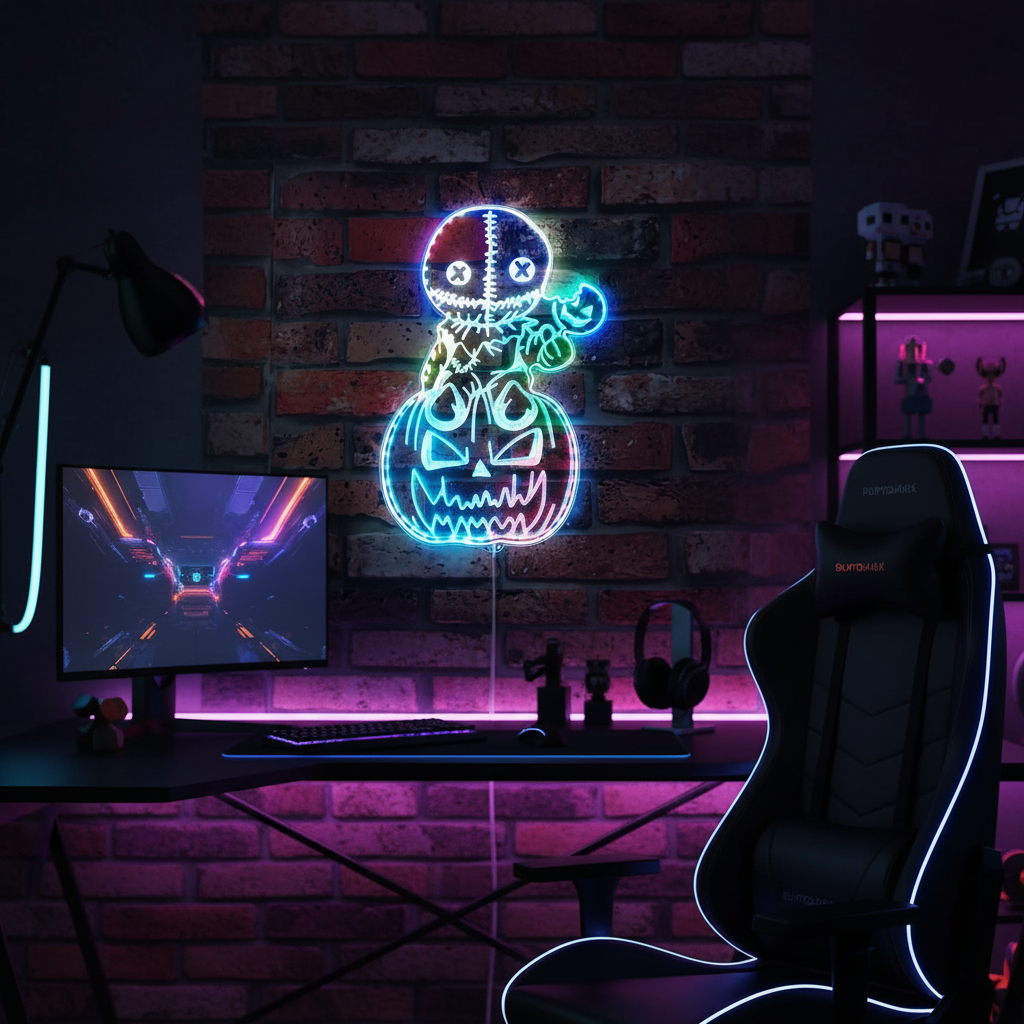 Spirit Halloween Sam Neon RGB Edge Lit LED Sign