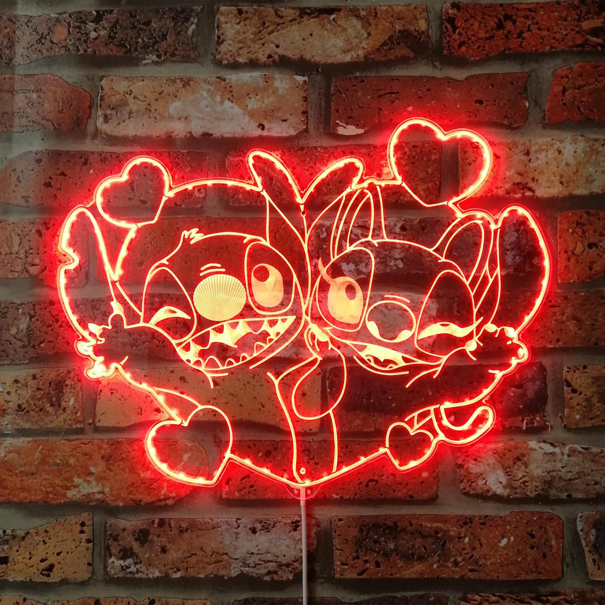 Stitch and Angel Dynamic RGB Edge Lit LED Sign | PROLEDSIGN