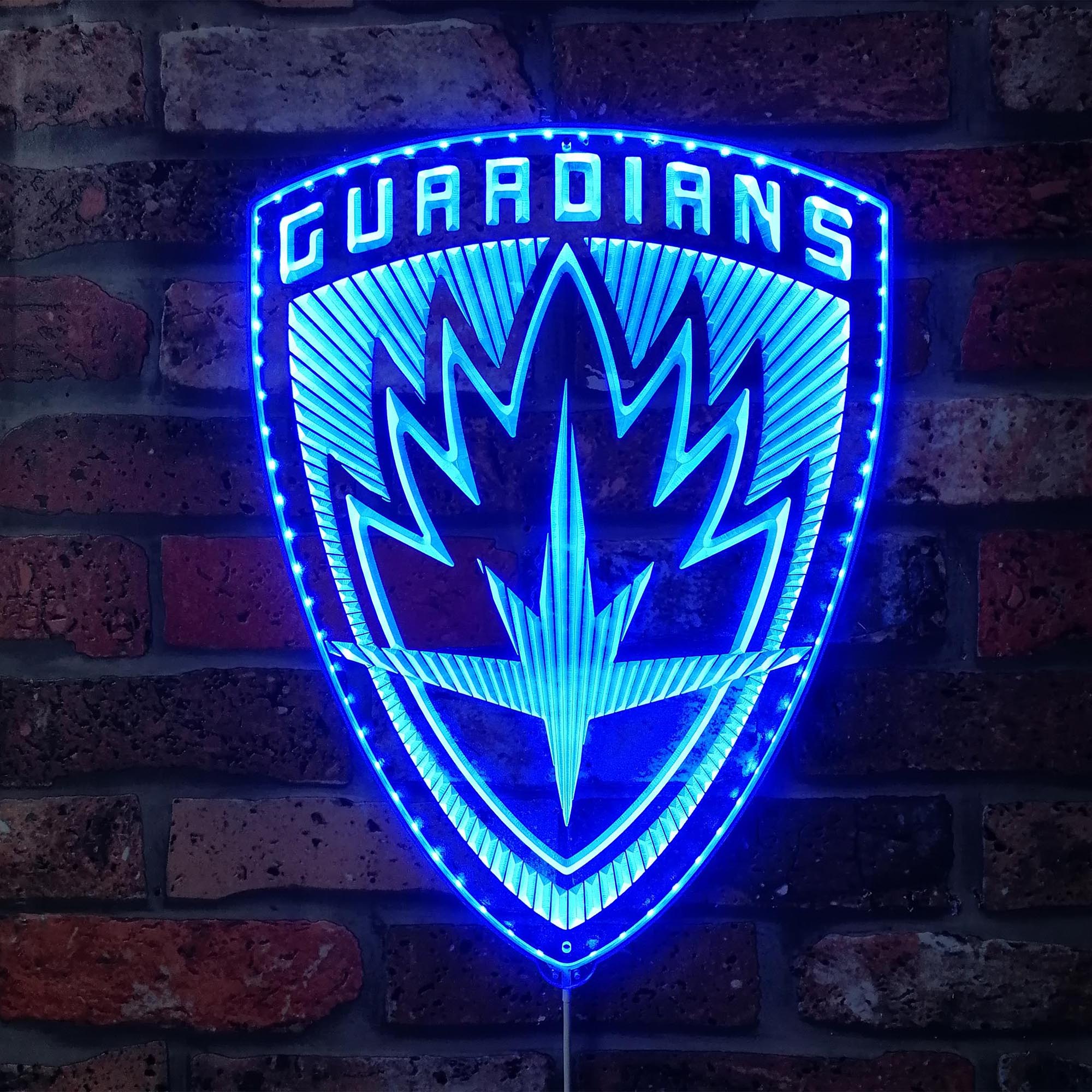 Guardians of the Galaxy Badge Dynamic RGB Edge Lit LED Sign