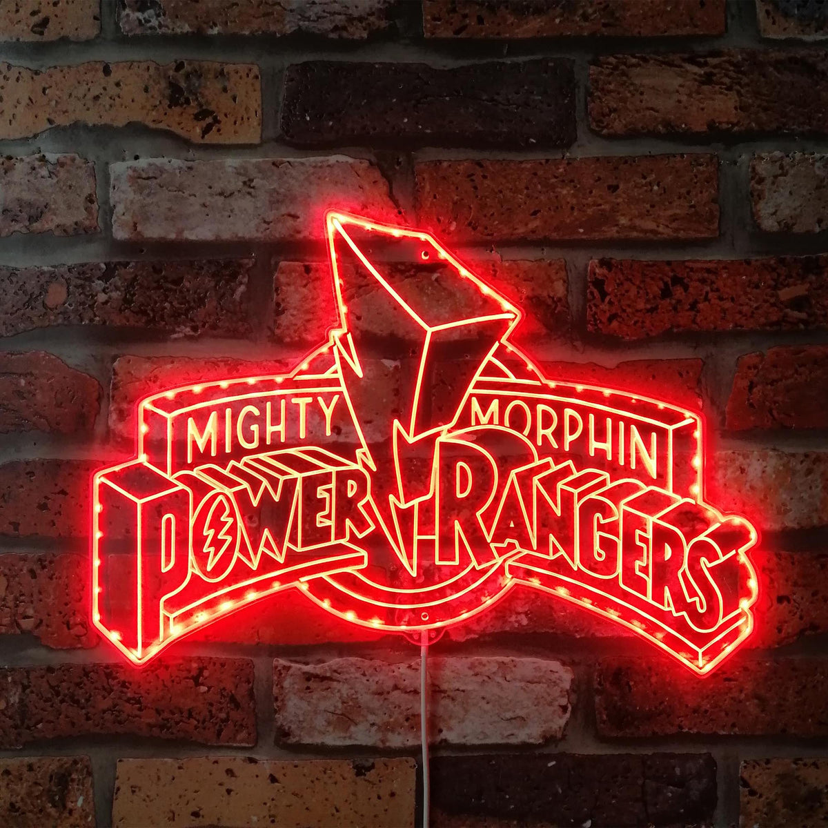 Rgb Power Rangers Mighty Morphin Power of Rangers Dynamic RGB Edge Lit LED Sign | PROLEDSIGN