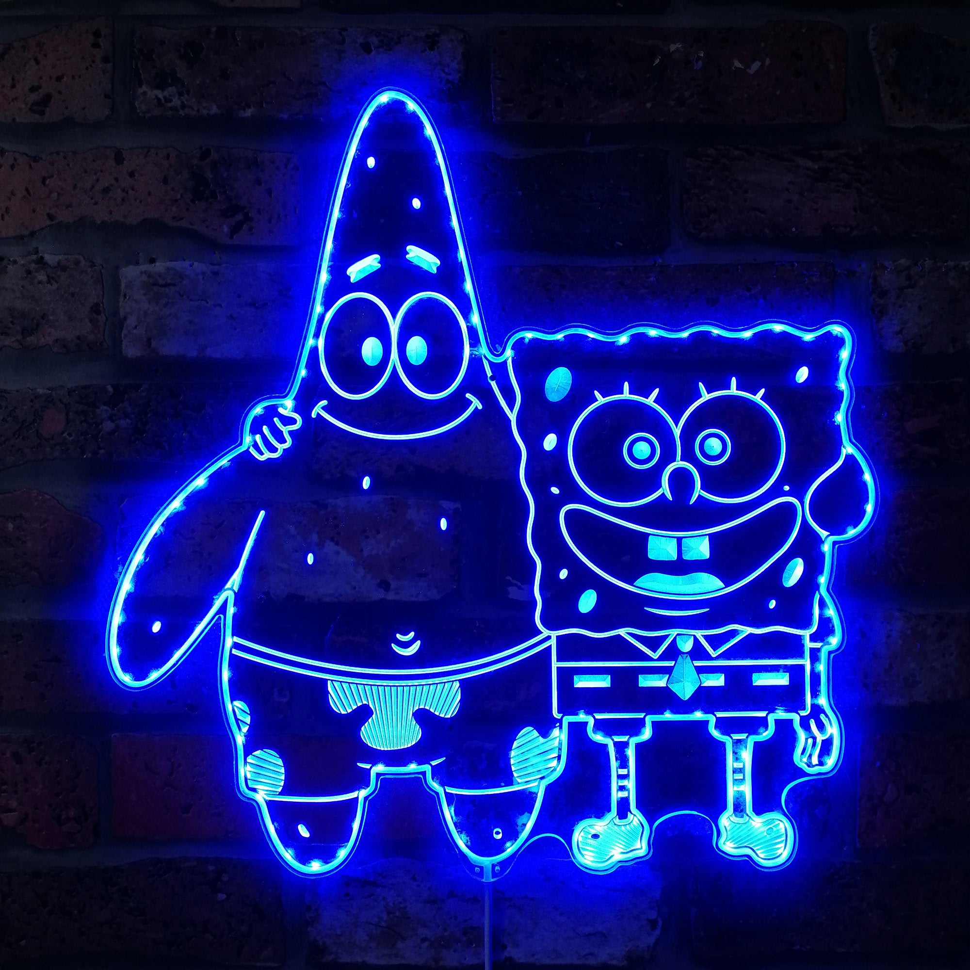 Spongebob Window Led Sign Spongebob Dynamic RGB Edge Lit LED Sign | PROLEDSIGN