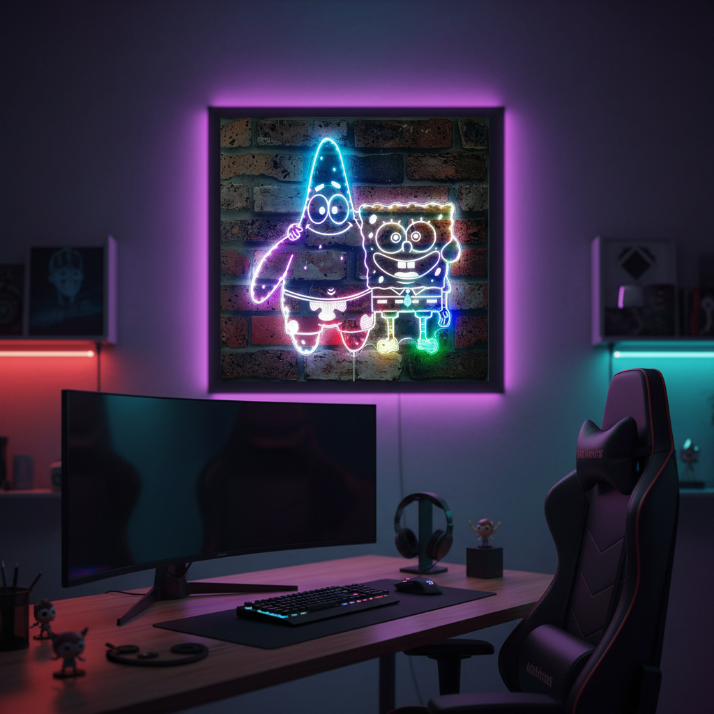 Spongebob Neon RGB Edge Lit LED Sign