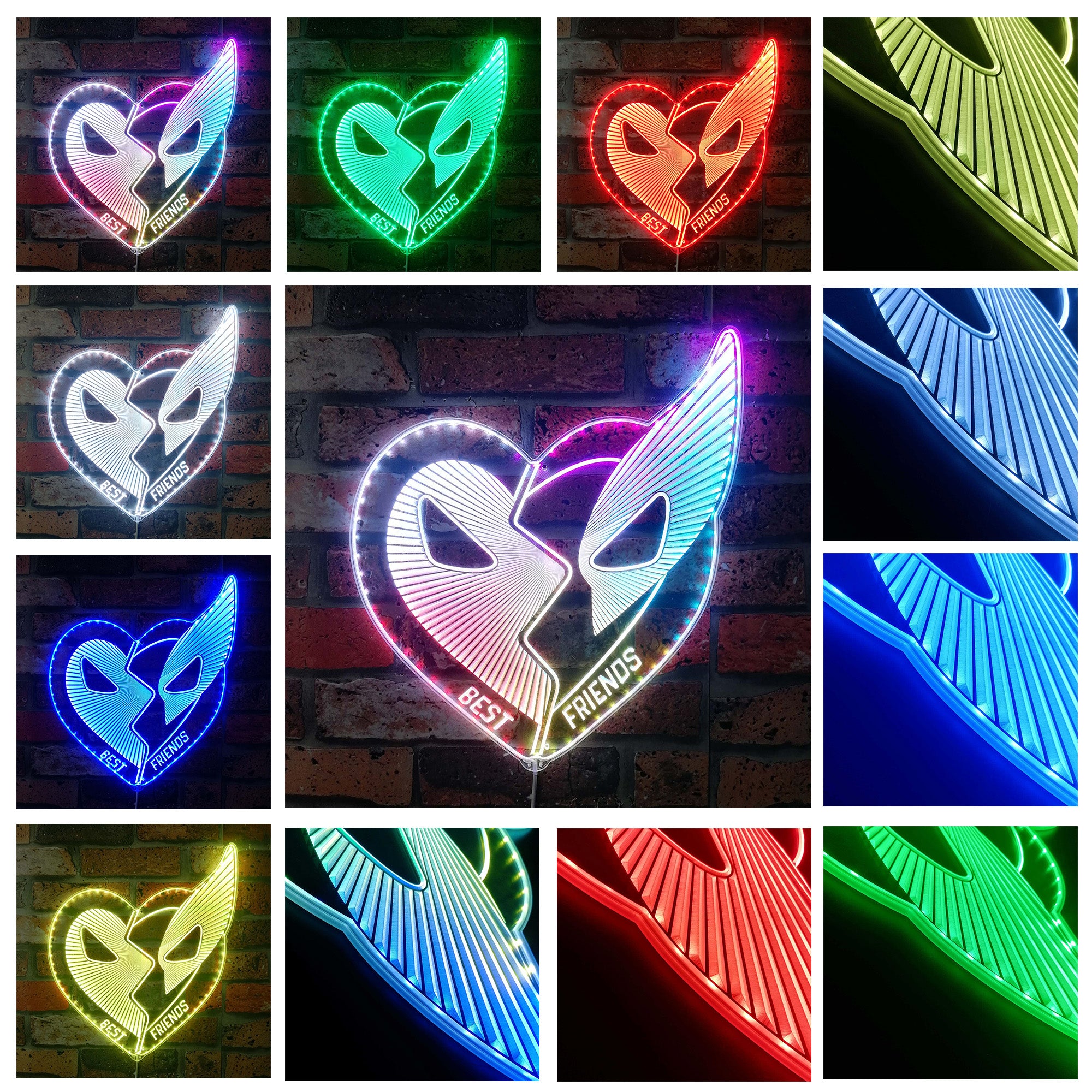 Deadpool & Wolverine Dynamic RGB Edge Lit LED Sign