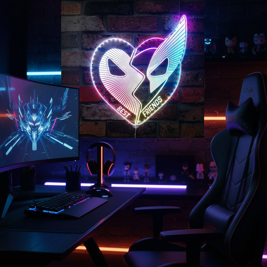 Deadpool & Wolverine Neon RGB Edge Lit LED Sign