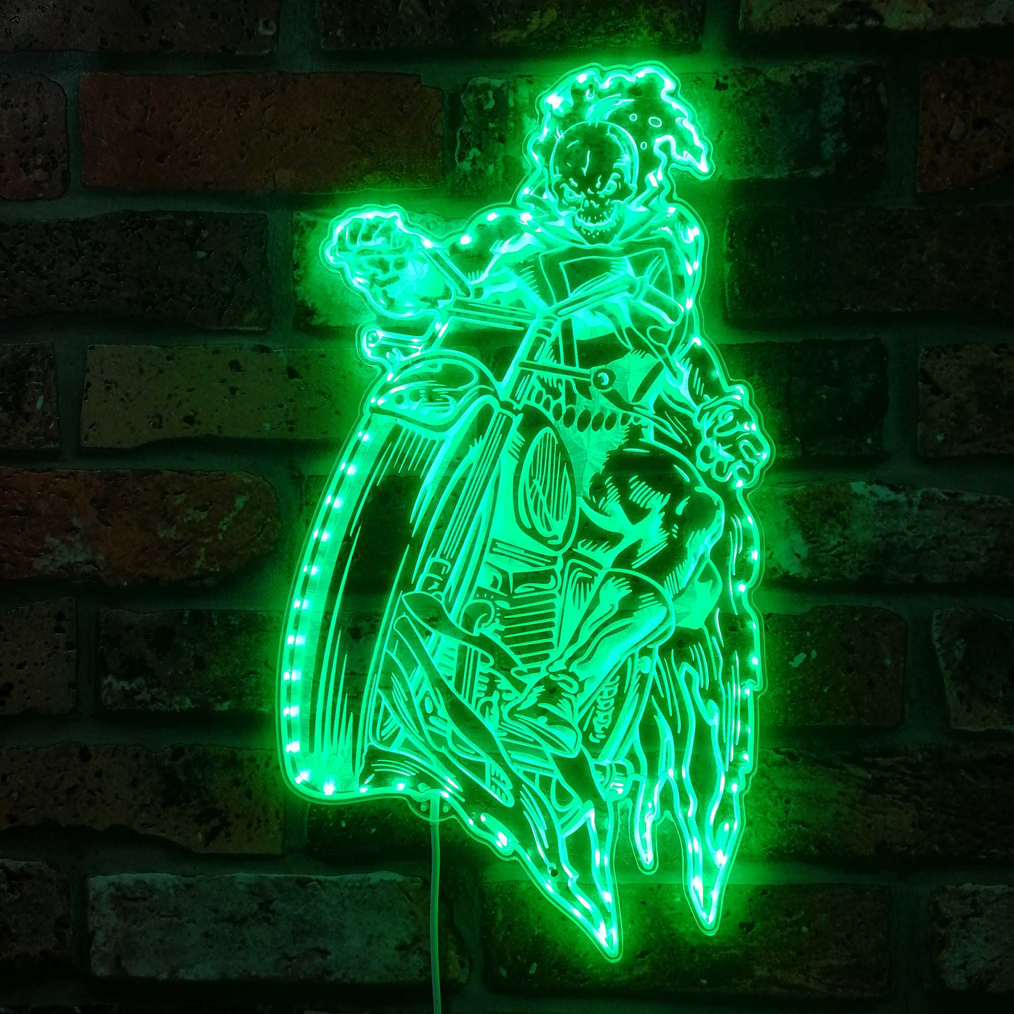 Ghost Rider Sign Ghost Rider Marvels Dynamic RGB Edge Lit LED Sign | PROLEDSIGN
