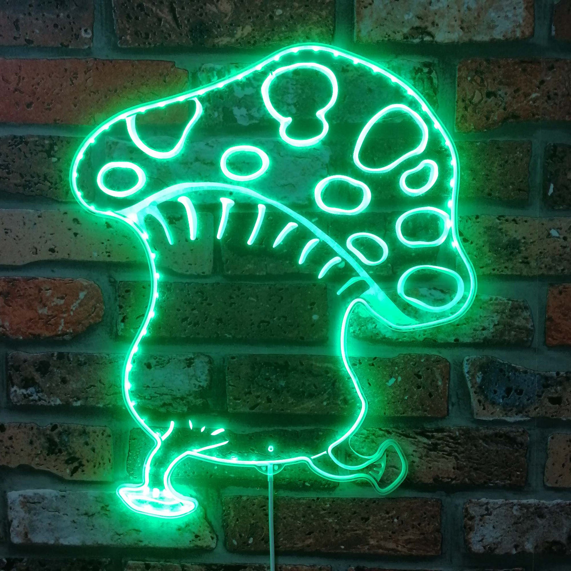 Dungeon Mushroom Dynamic RGB Edge Lit LED Sign