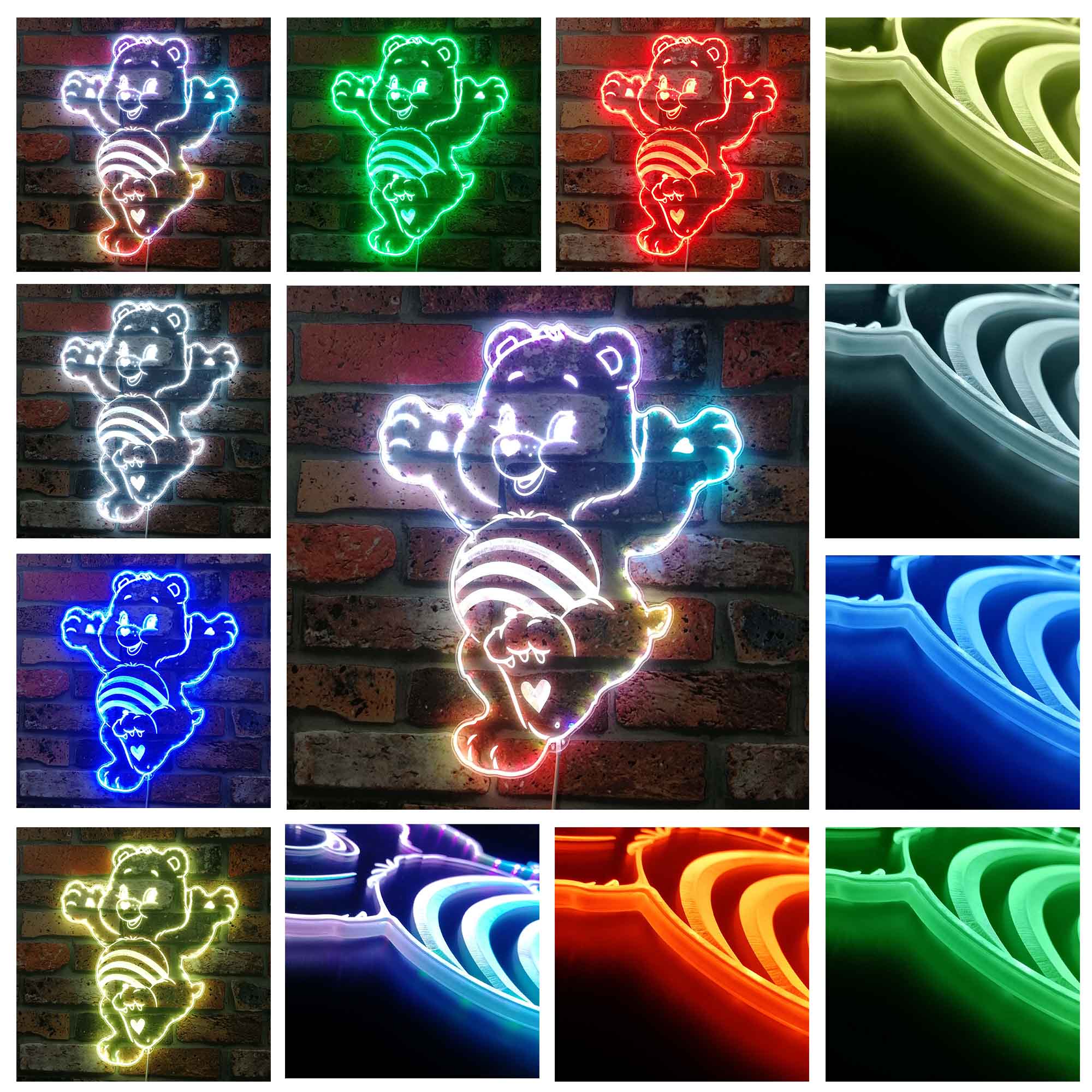 Care Bears Dynamic RGB Edge Lit LED Sign