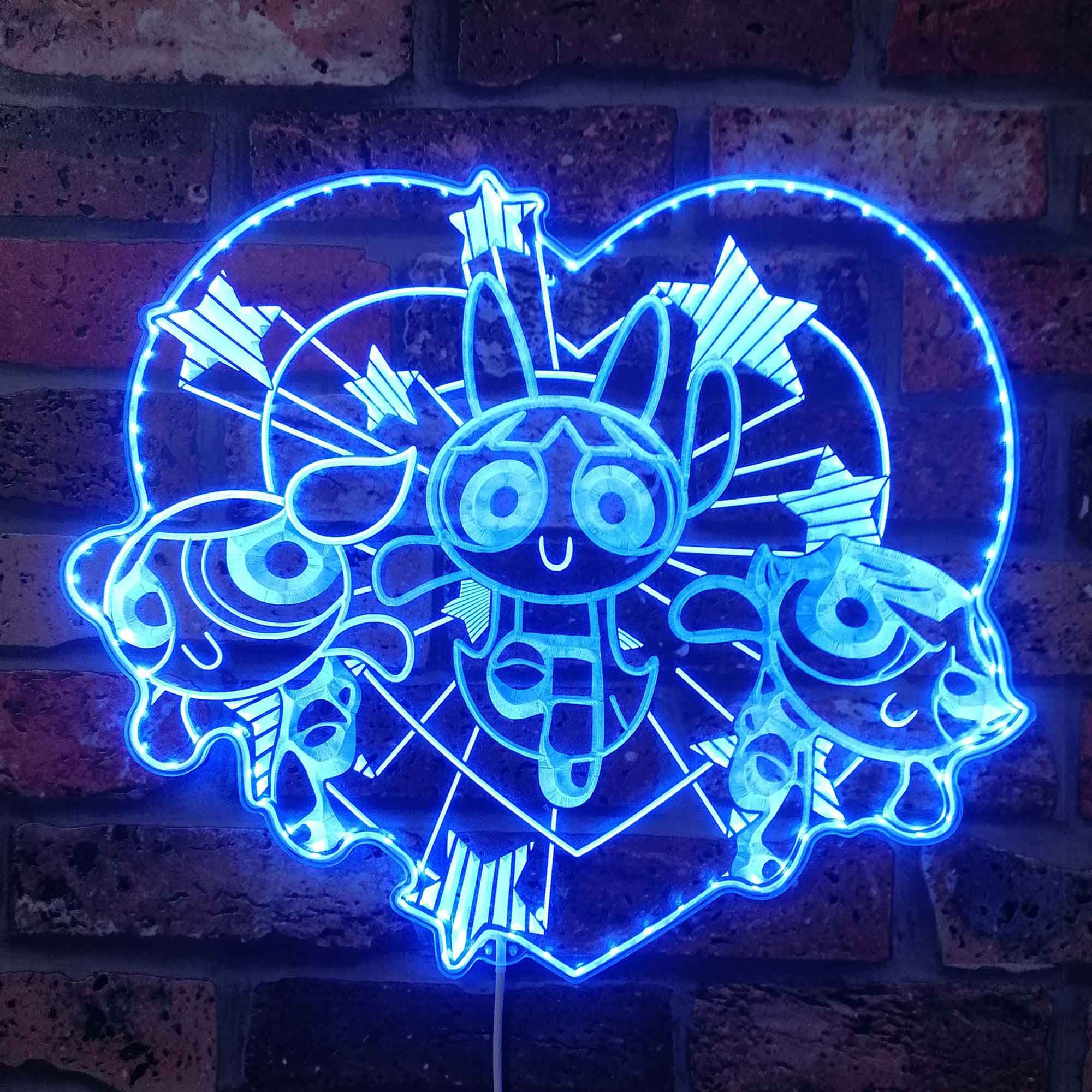 Powerpuff Girls Dynamic RGB Edge Lit LED Sign