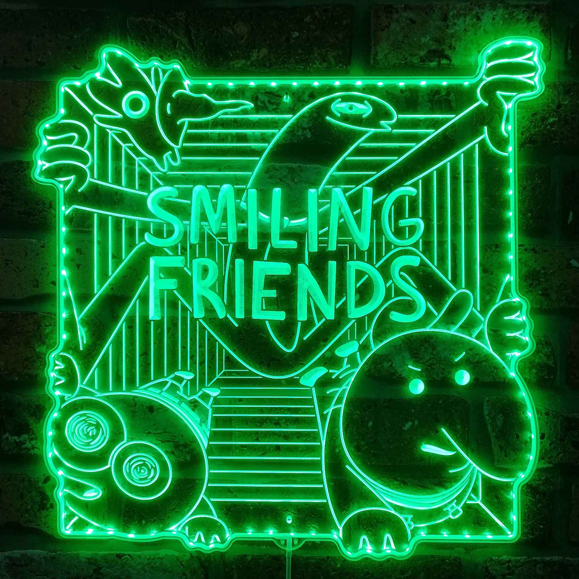 Smiling Friends Dynamic RGB Edge Lit LED Sign