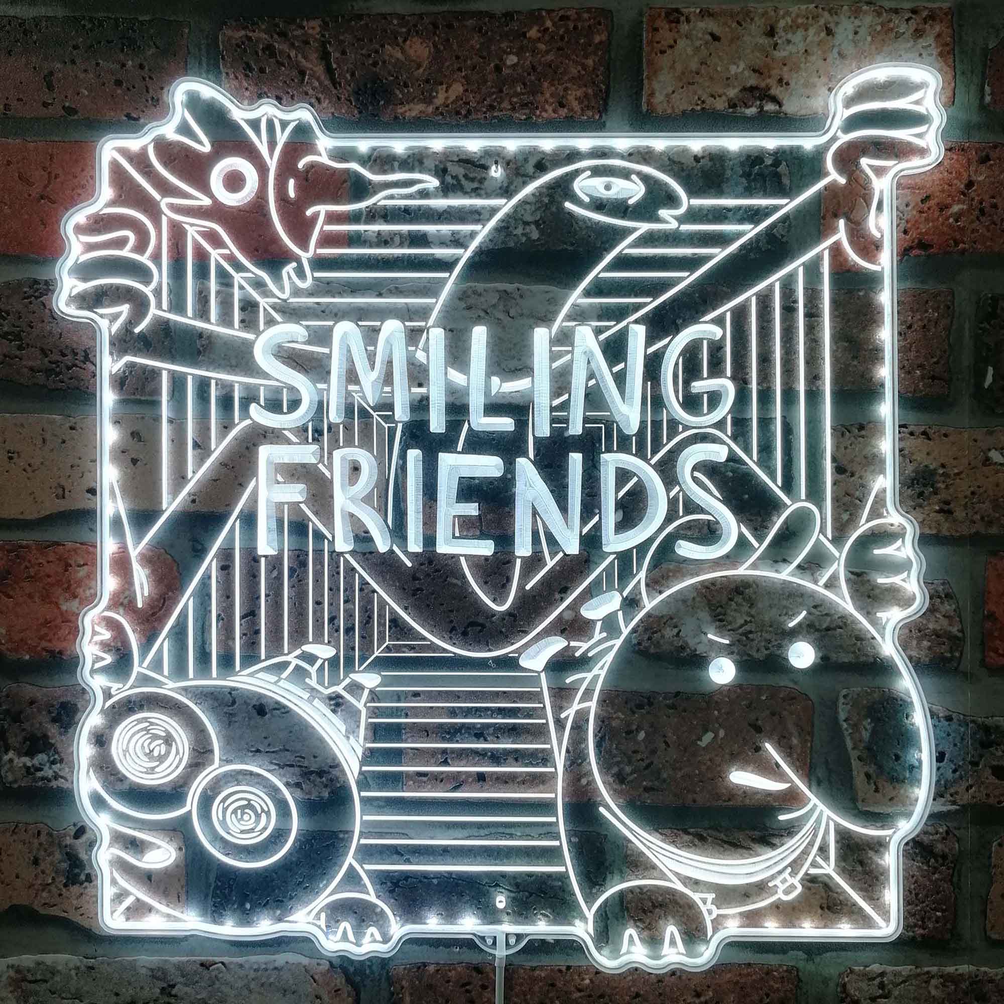 Smiling Friends Dynamic RGB Edge Lit LED Sign