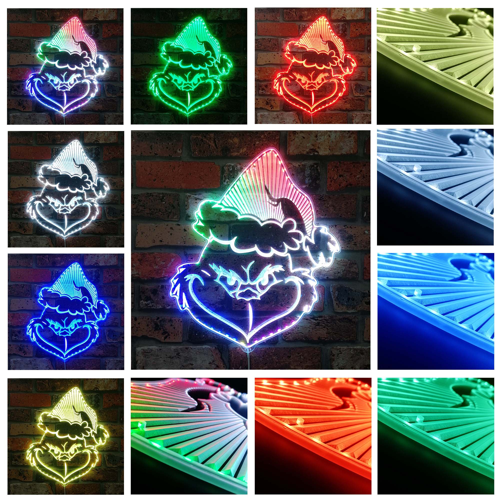 Grinch Dynamic RGB Edge Lit LED Sign