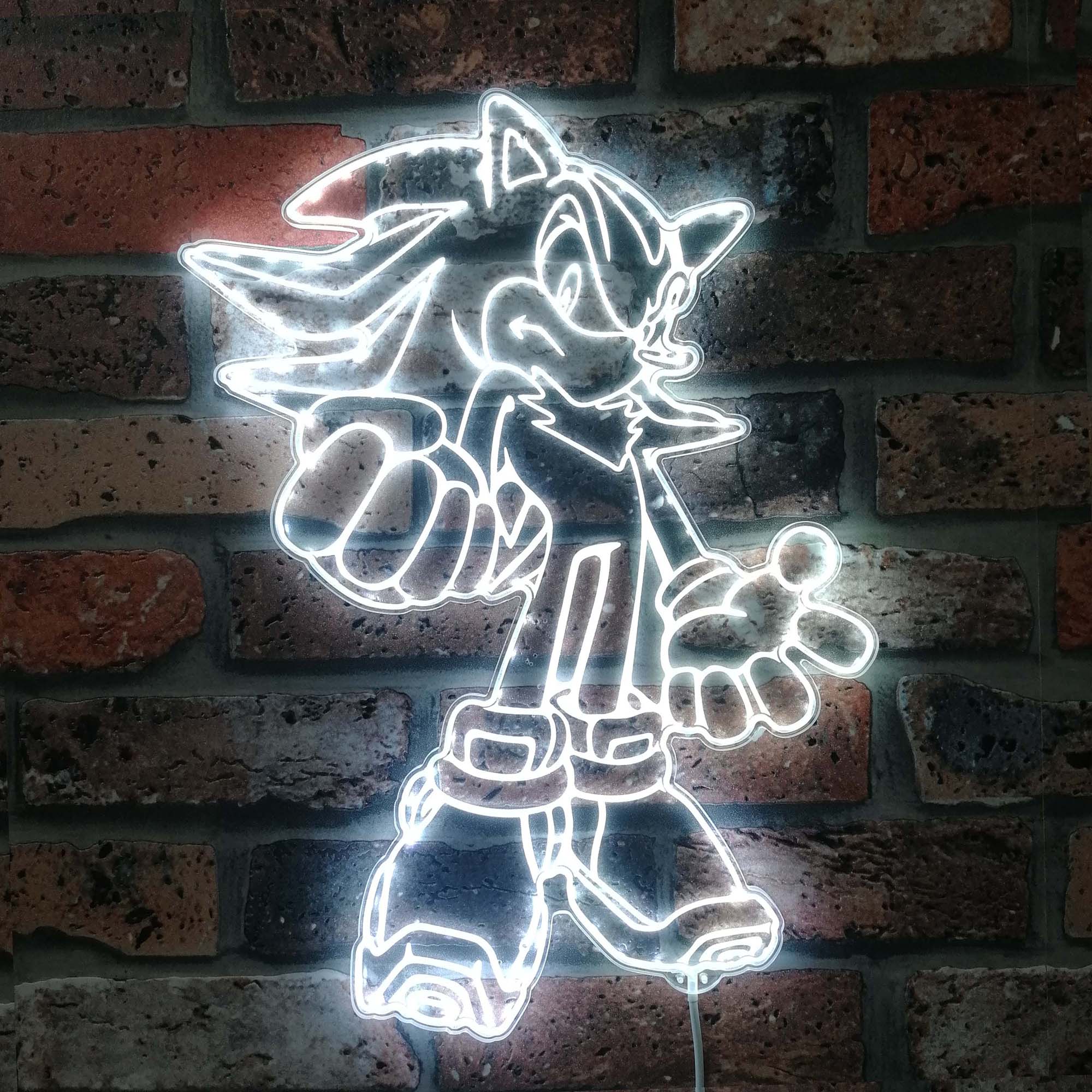 Shadow the Hedgehog Sonic Dynamic RGB Edge Lit LED Sign