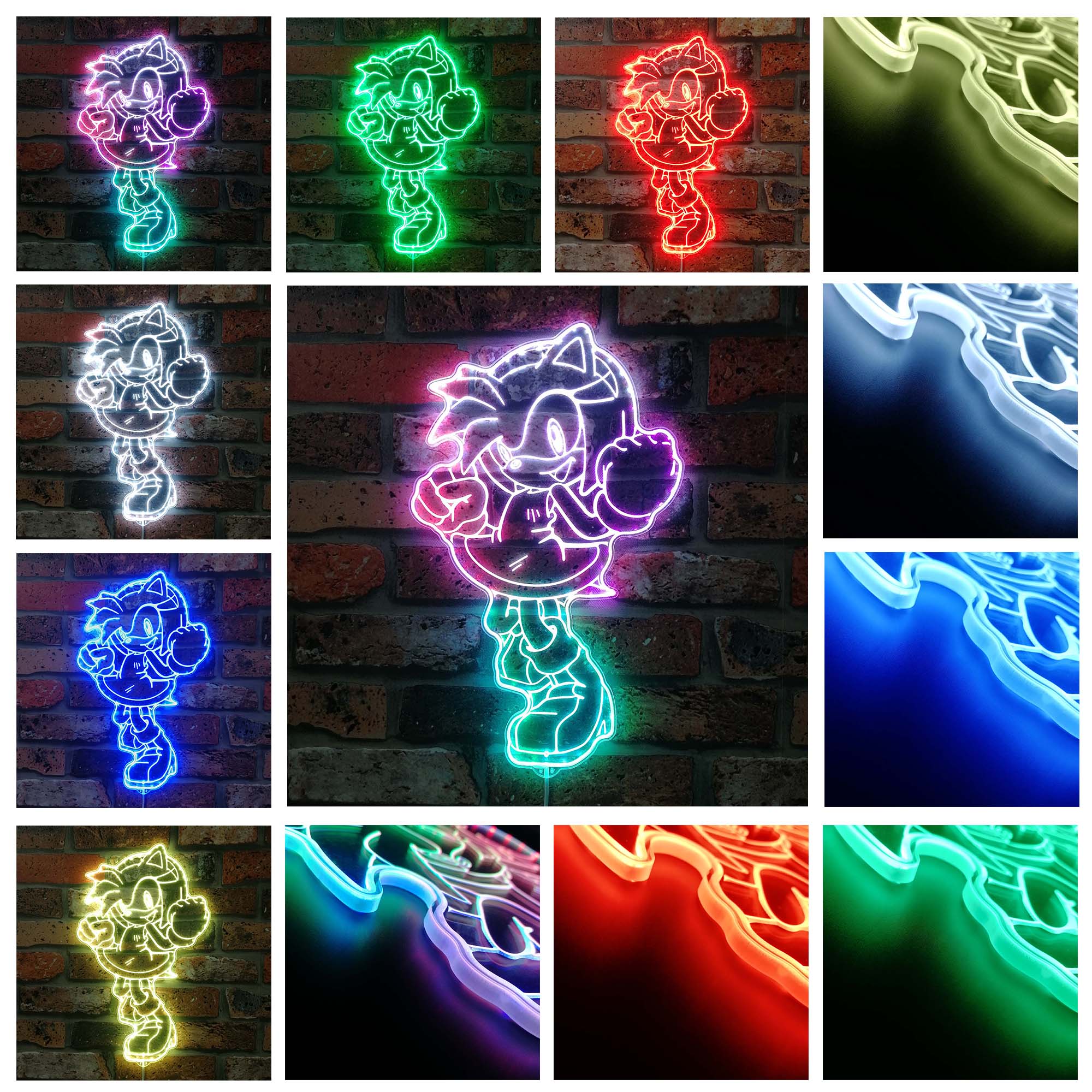 Sonic Amy Rose Dynamic RGB Edge Lit LED Sign