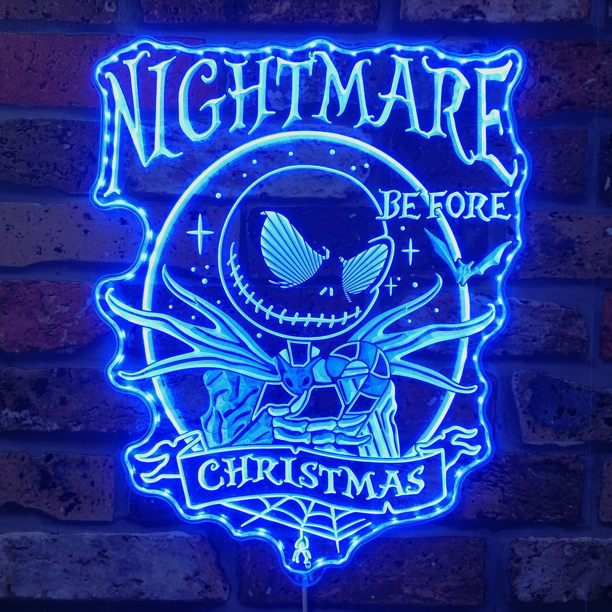 Nightmare before Christmas Neon RGB Edge Lit LED Sign