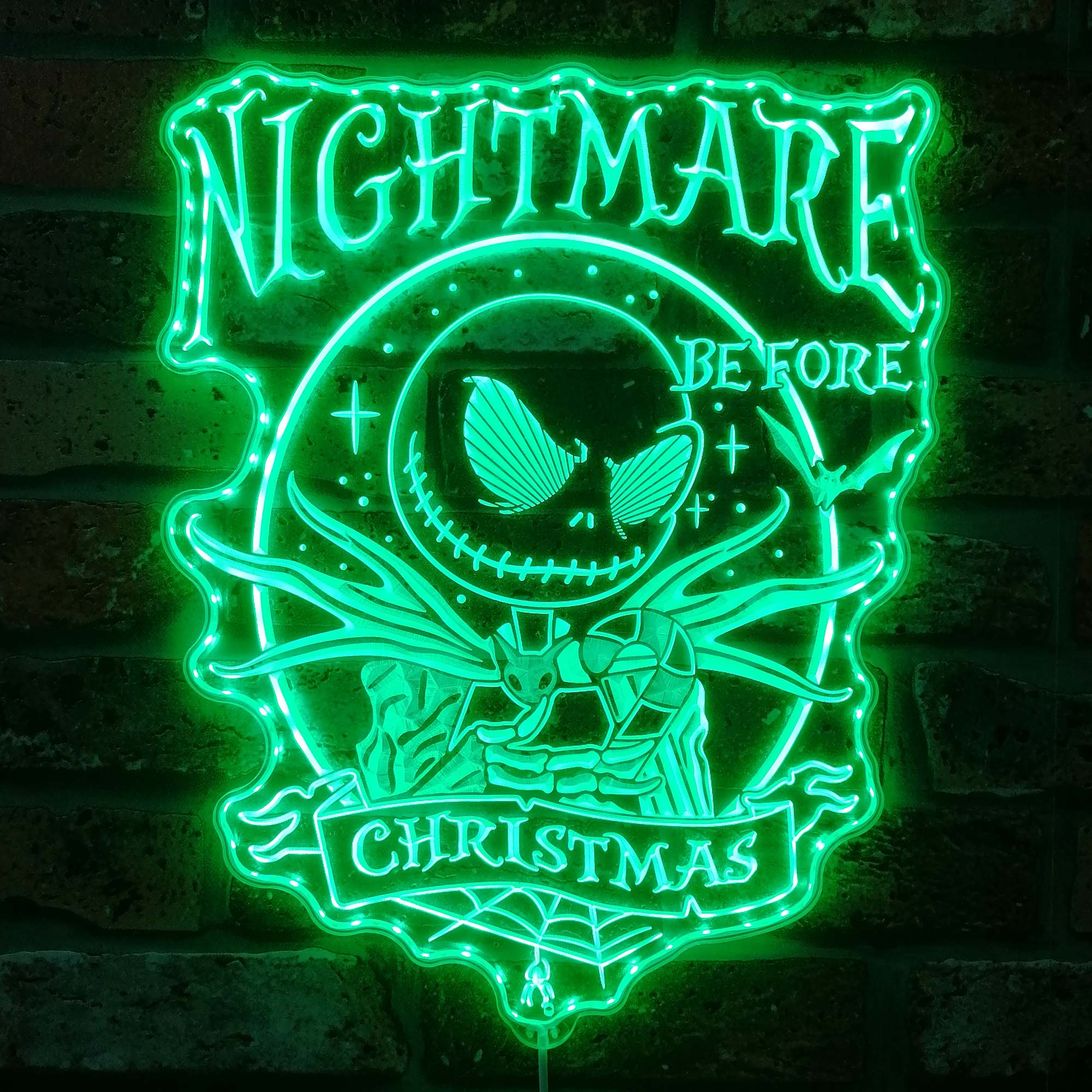 Nightmare before Christmas Neon RGB Edge Lit LED Sign