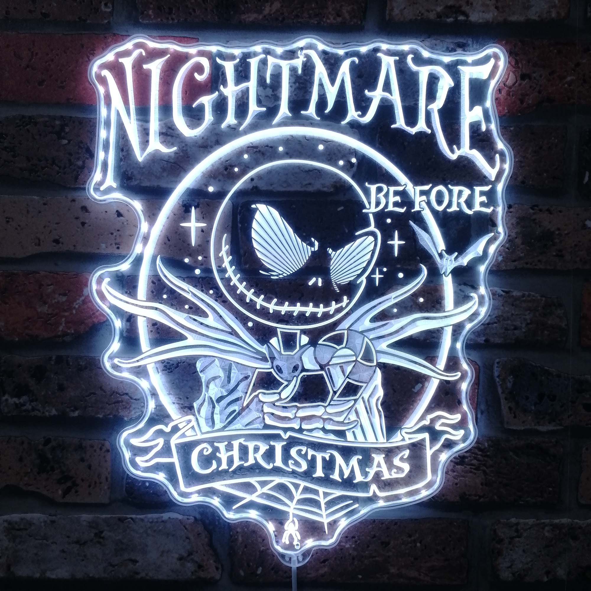 Nightmare before Christmas Neon RGB Edge Lit LED Sign