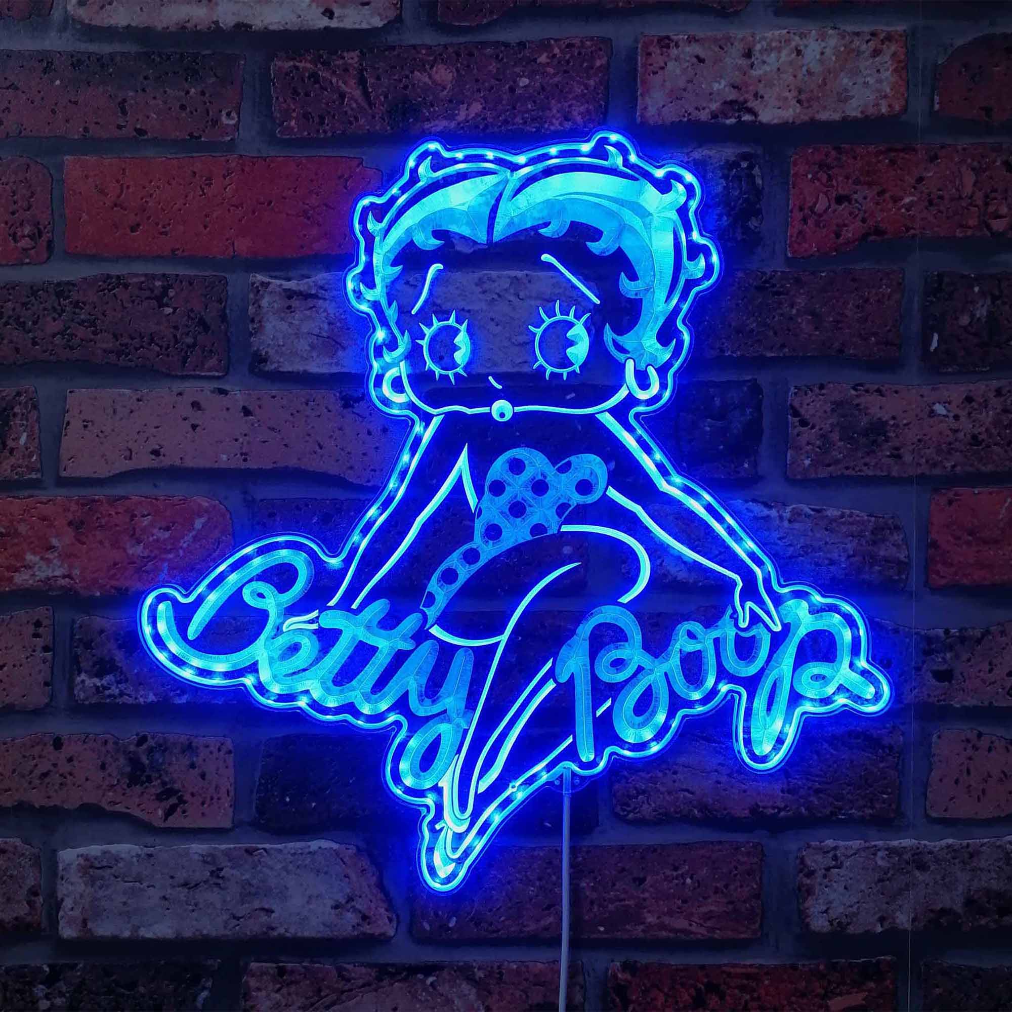 Betty Boop Dynamic RGB Edge Lit LED Sign