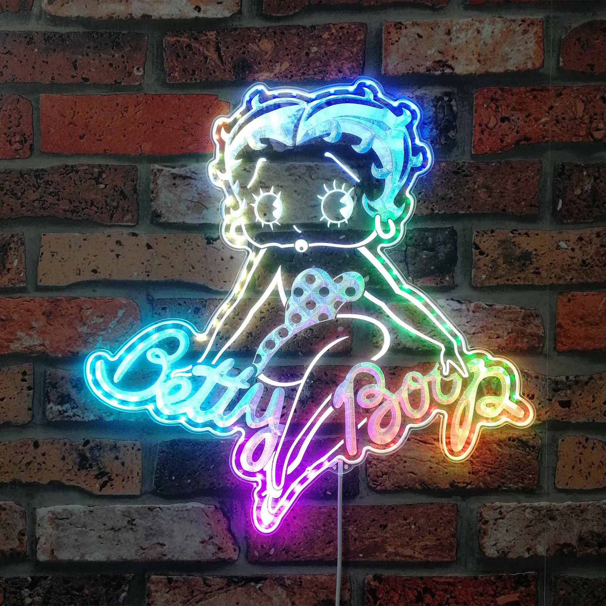 Betty Boop Dynamic RGB Edge Lit LED Sign